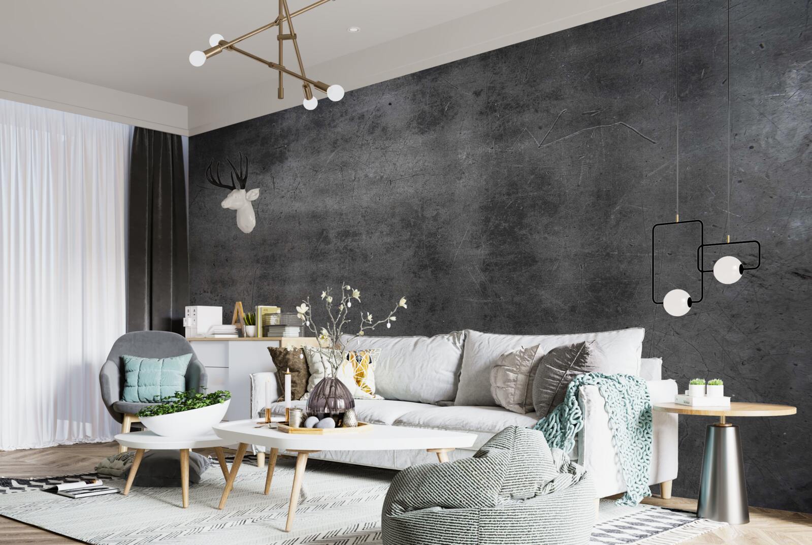 Fototapeta metaliczny grunge w ciemnych kolorach