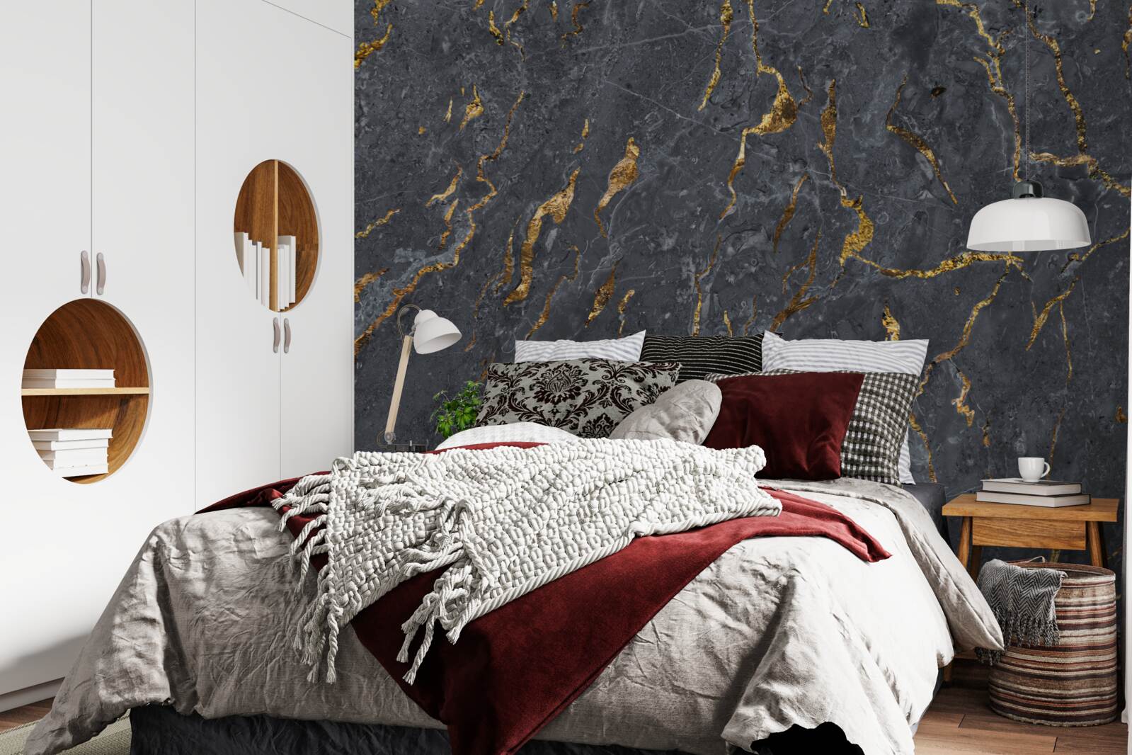 Fototapeta tło z czarnego marmuru ze złotymi drobinkami