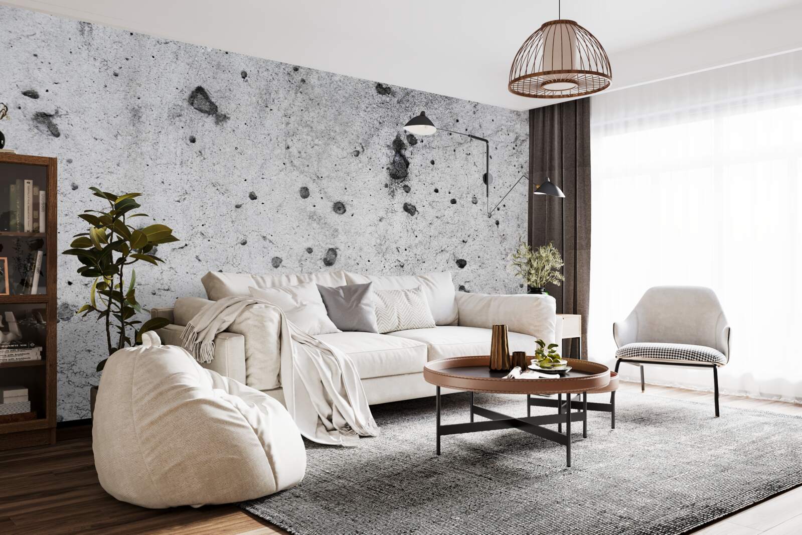 Fototapeta betonowa ściana z ciemnymi śladami