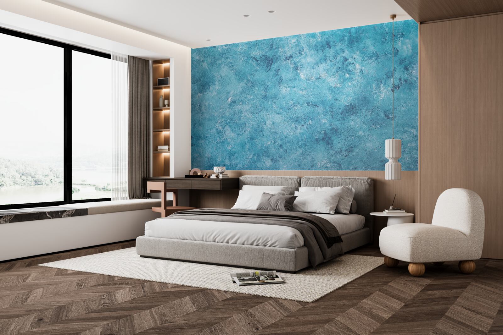 Fototapeta konceptualna fala niebieskiego migotania