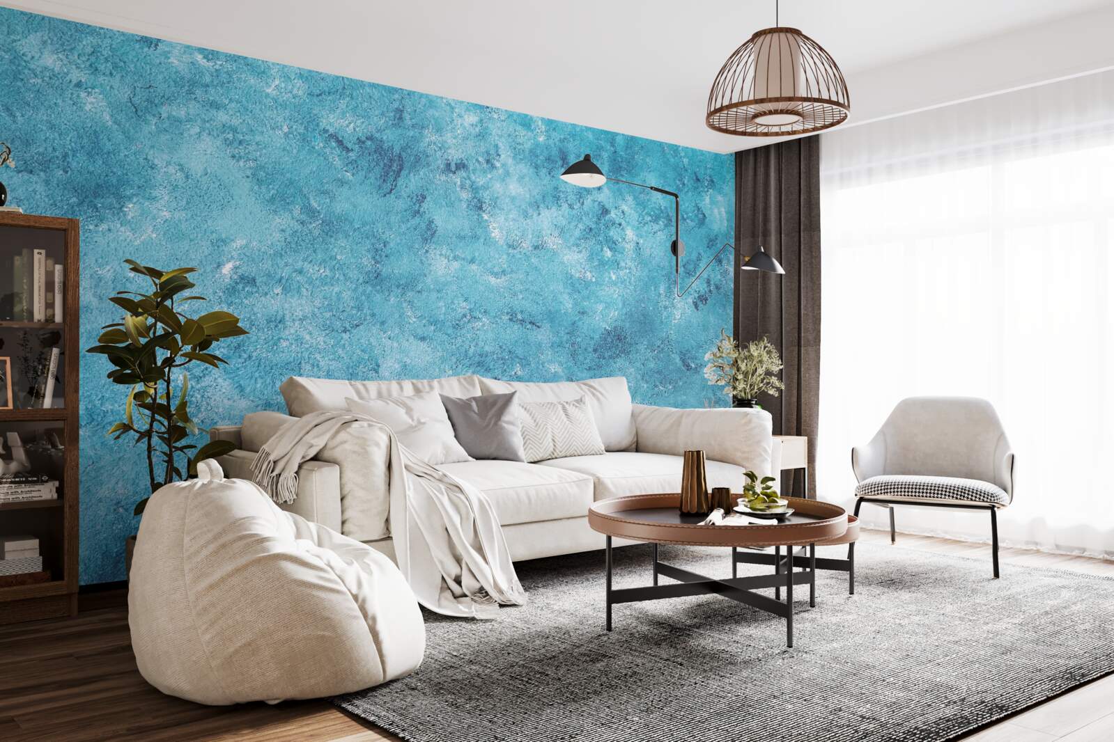 Fototapeta konceptualna fala niebieskiego migotania