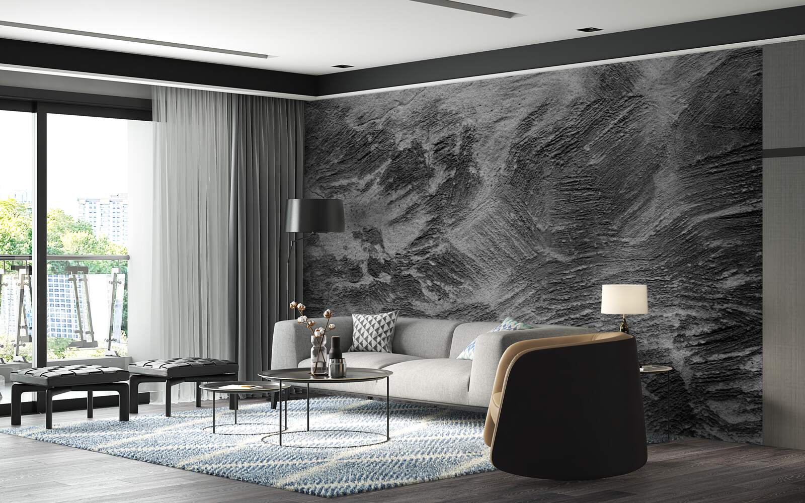 Fototapeta dekoracyjne paski w jasnych i ciemnych odcieniach