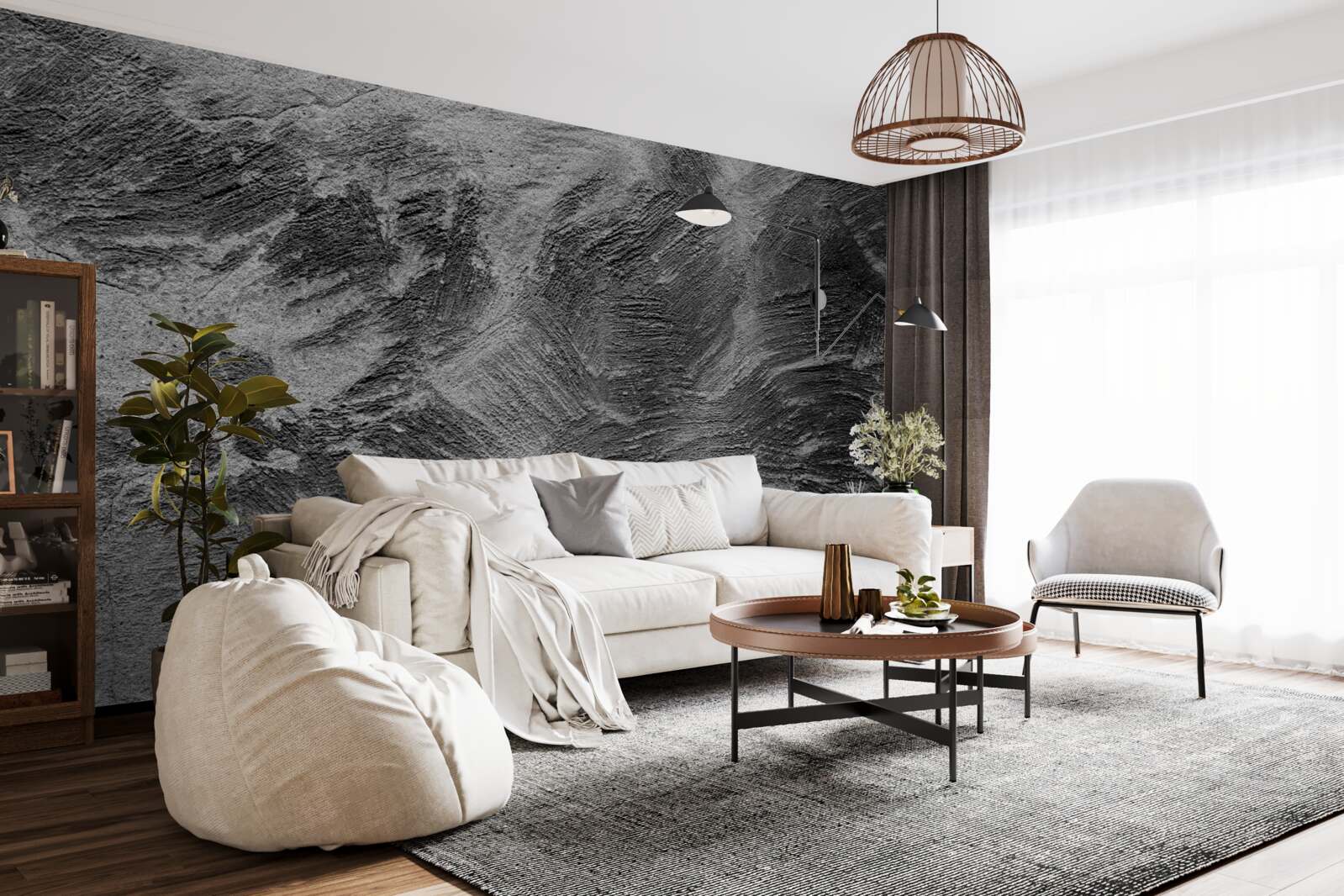 Fototapeta dekoracyjne paski w jasnych i ciemnych odcieniach