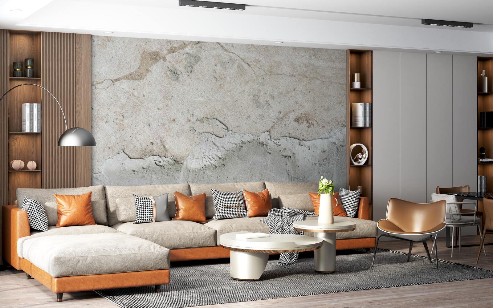 Fototapeta betonowa ściana z wadami