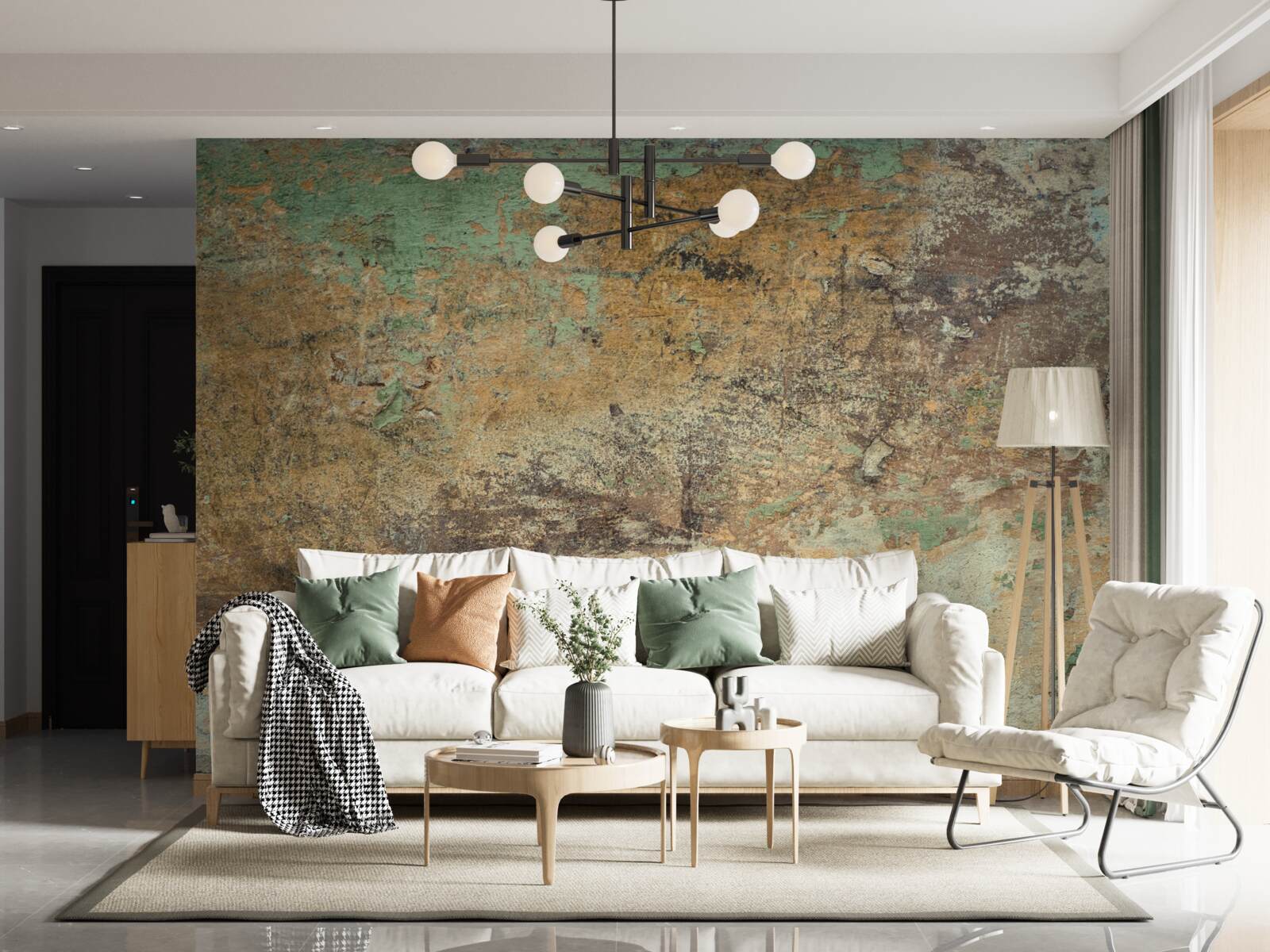 Fototapeta Ściana z abstrakcyjną rdzą