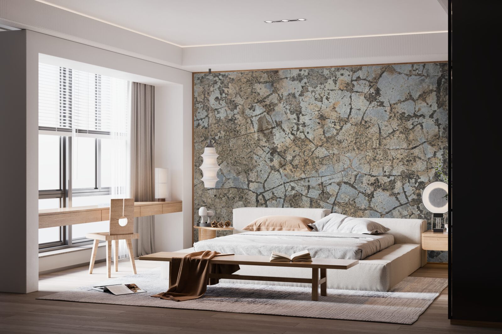 Fototapeta powierzchnia marmuru, usiana pęknięciami