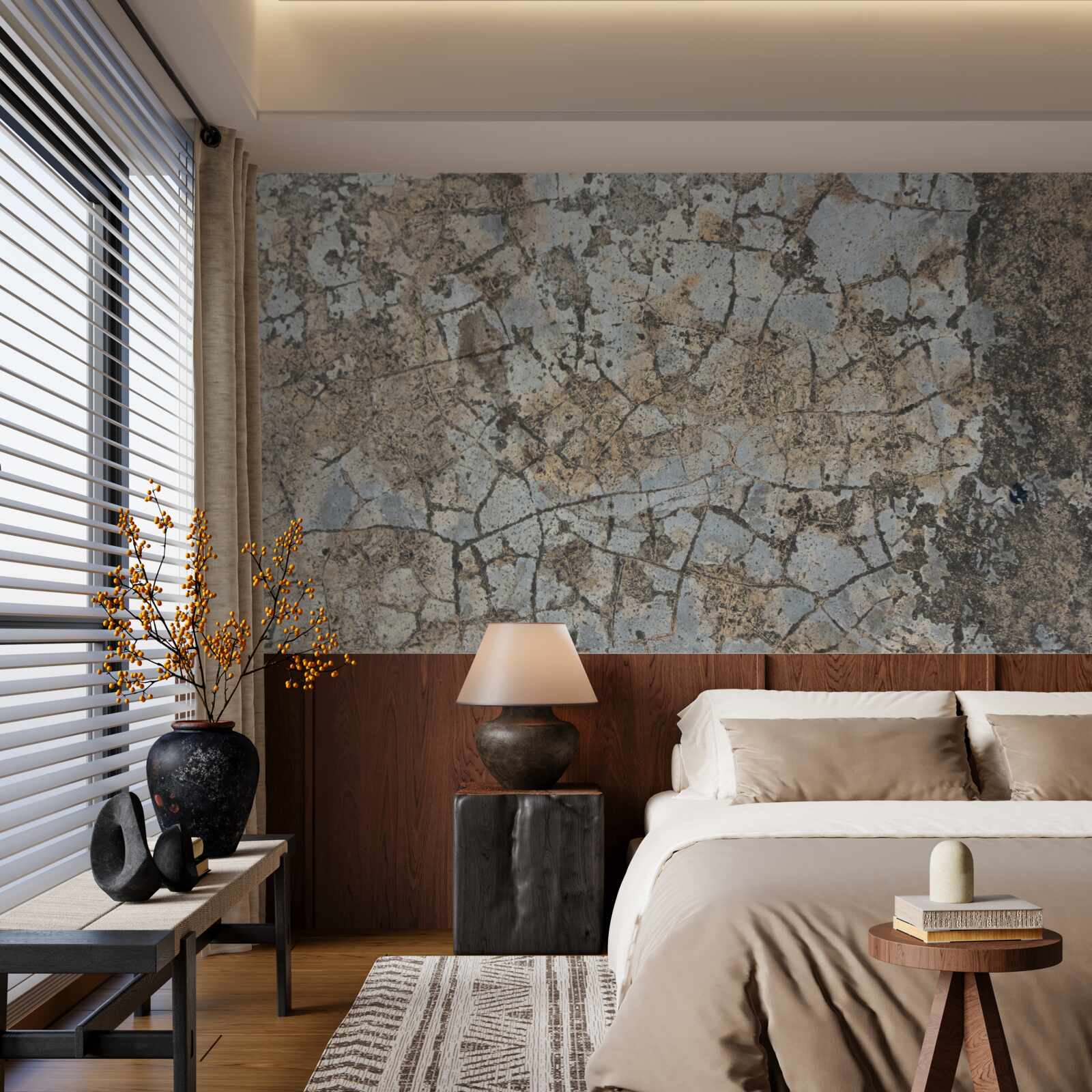 Fototapeta powierzchnia marmuru, usiana pęknięciami