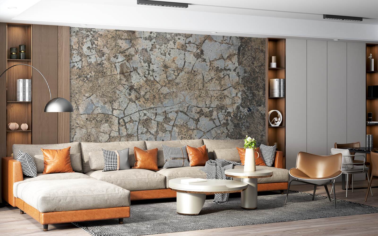 Fototapeta powierzchnia marmuru, usiana pęknięciami