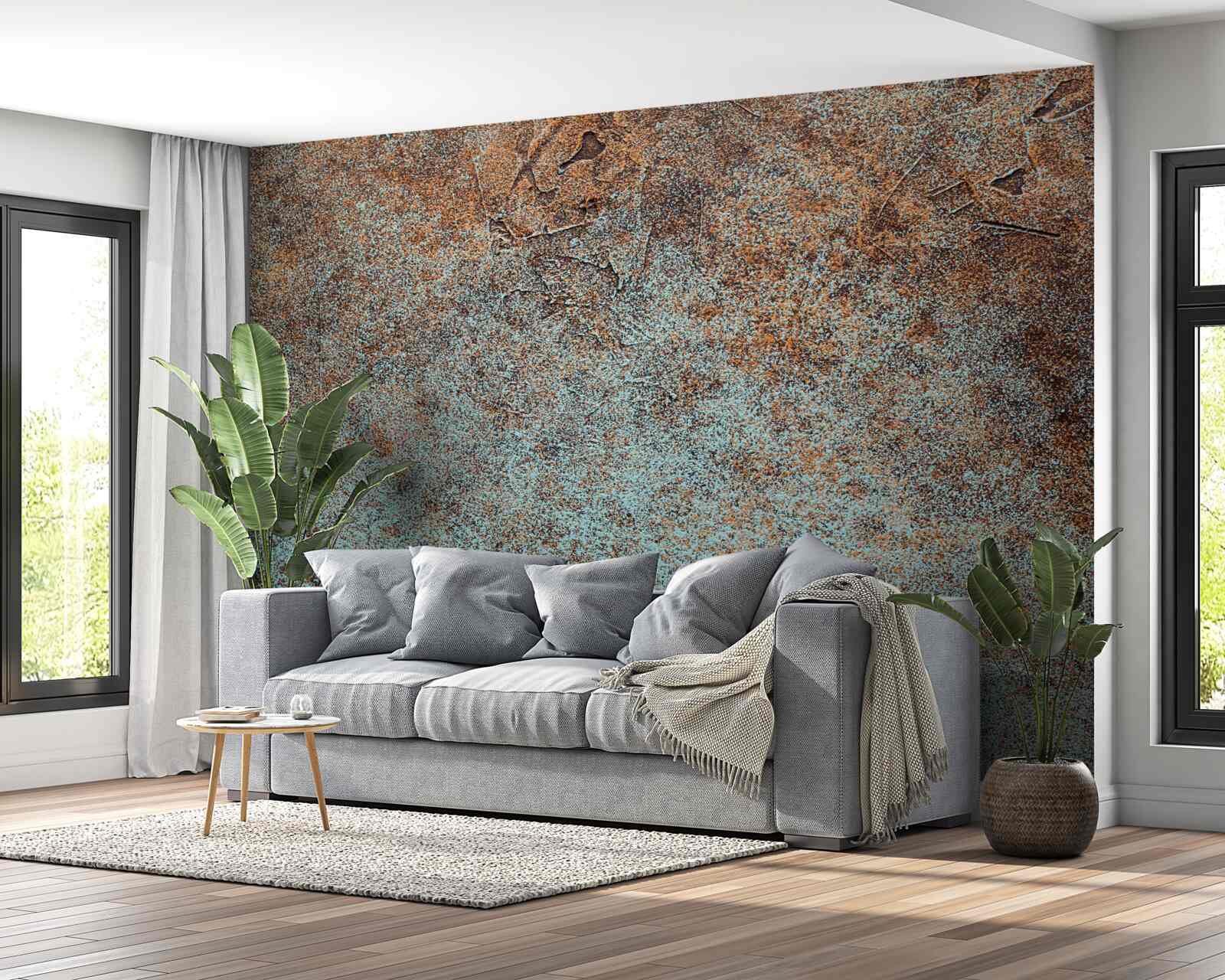 Fototapeta ciemno oksydowana powłoka żelaza