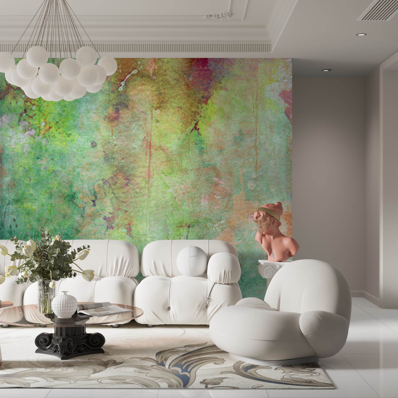 Fototapeta delikatne malarstwo abstrakcyjne