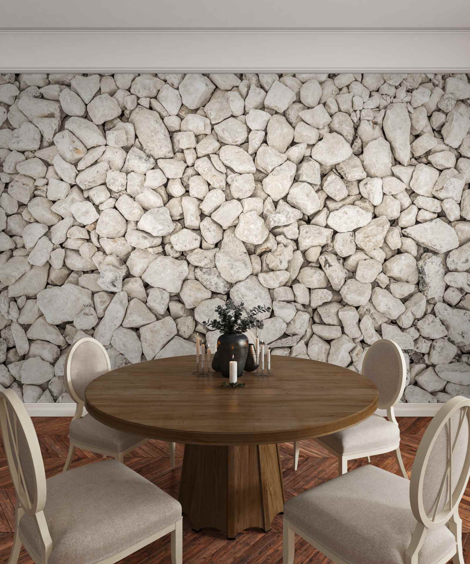 Fototapeta Żwir biały różnej wielkości