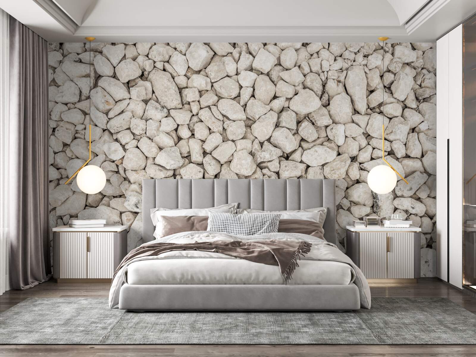 Fototapeta Żwir biały różnej wielkości