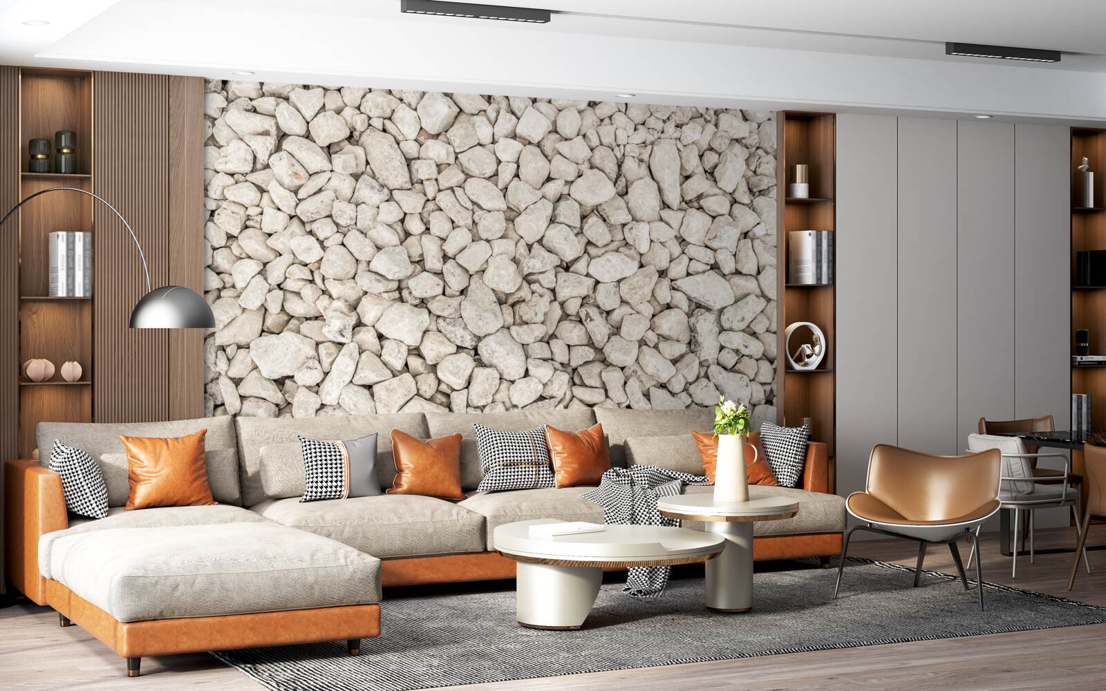 Fototapeta Żwir biały różnej wielkości