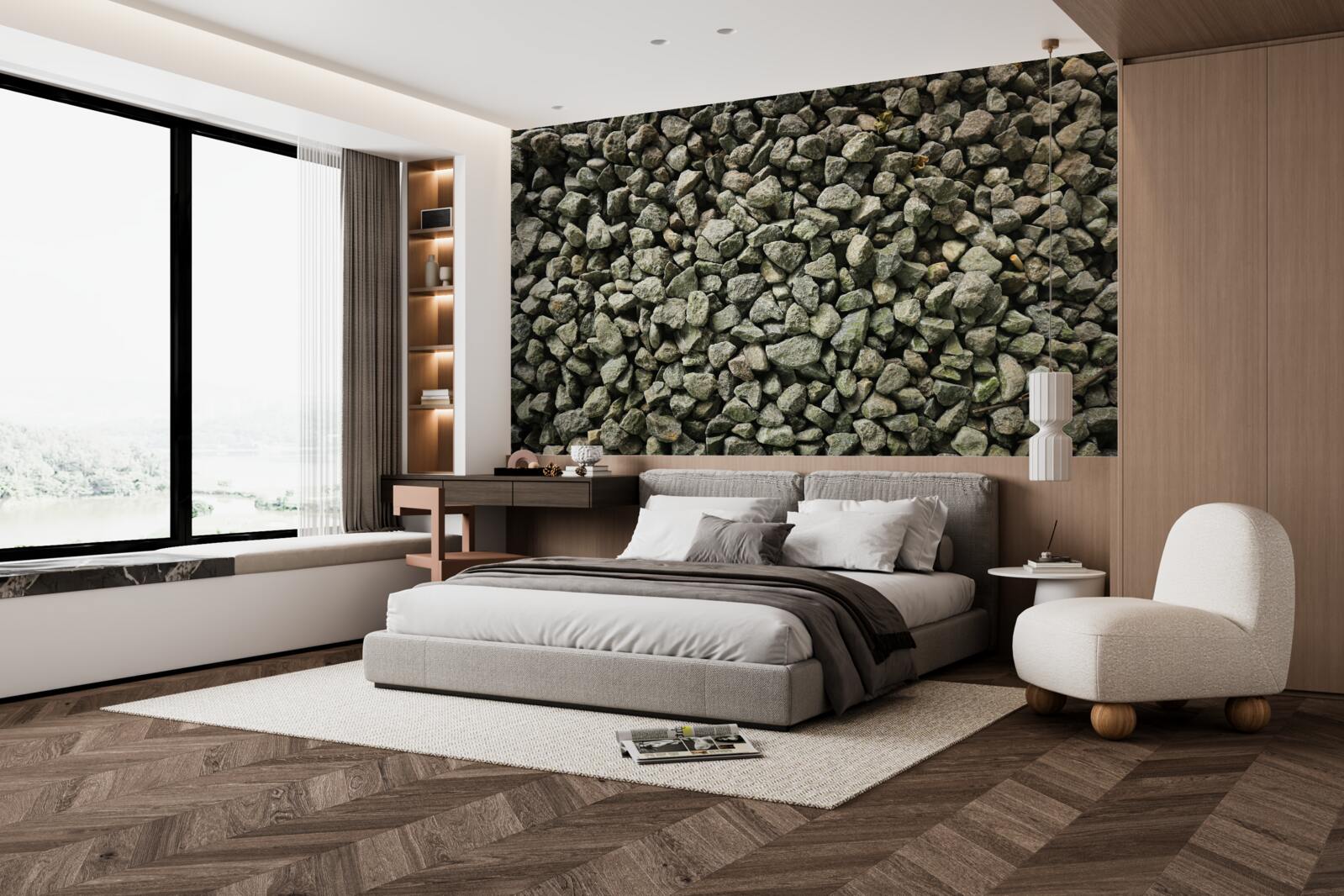 Fototapeta ściana żwirowa