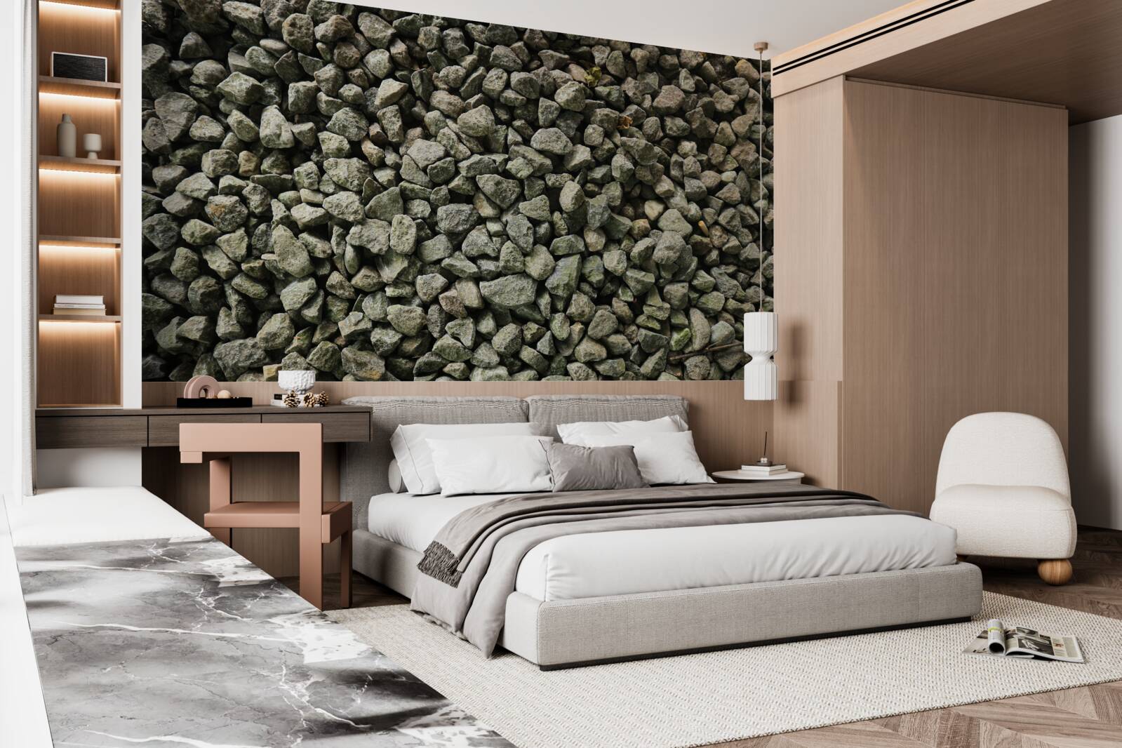 Fototapeta ściana żwirowa