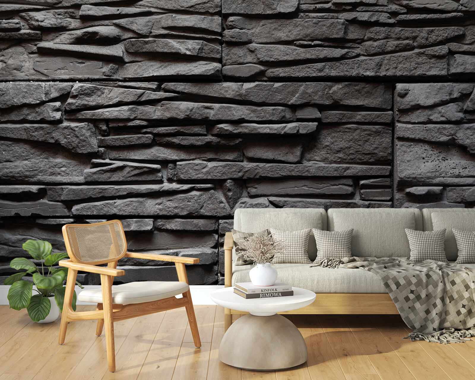 Fototapeta kamień podłużny o ciemnoszarym odcieniu