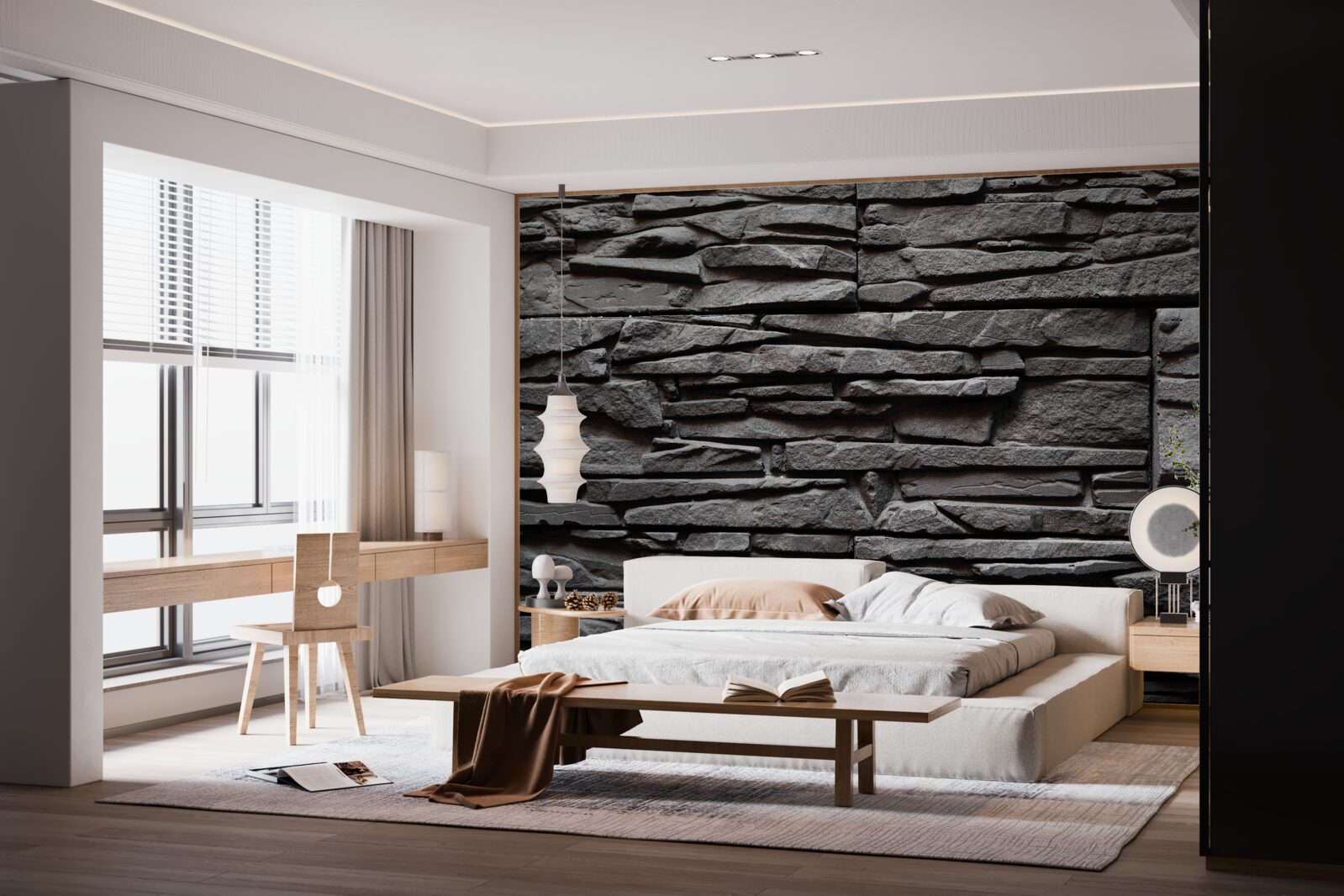 Fototapeta kamień podłużny o ciemnoszarym odcieniu