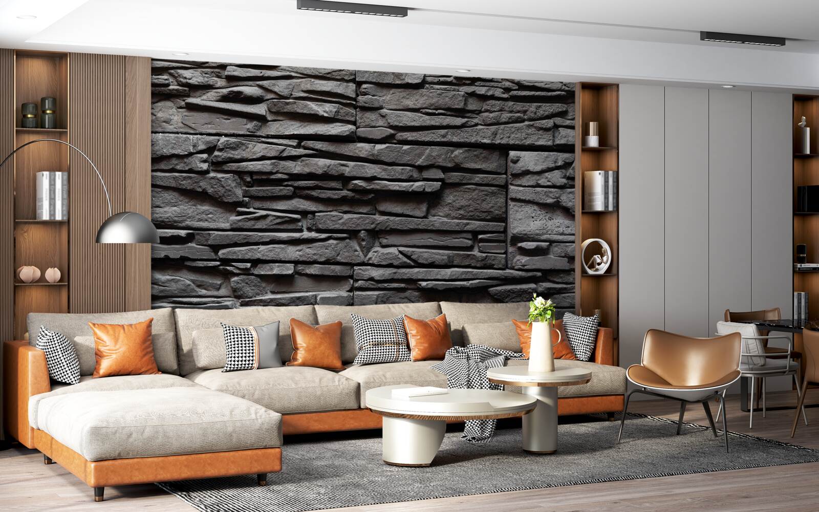 Fototapeta kamień podłużny o ciemnoszarym odcieniu