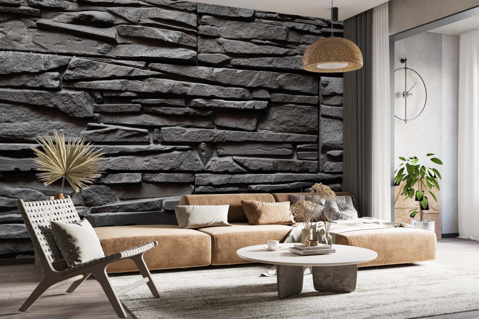 Fototapeta kamień podłużny o ciemnoszarym odcieniu