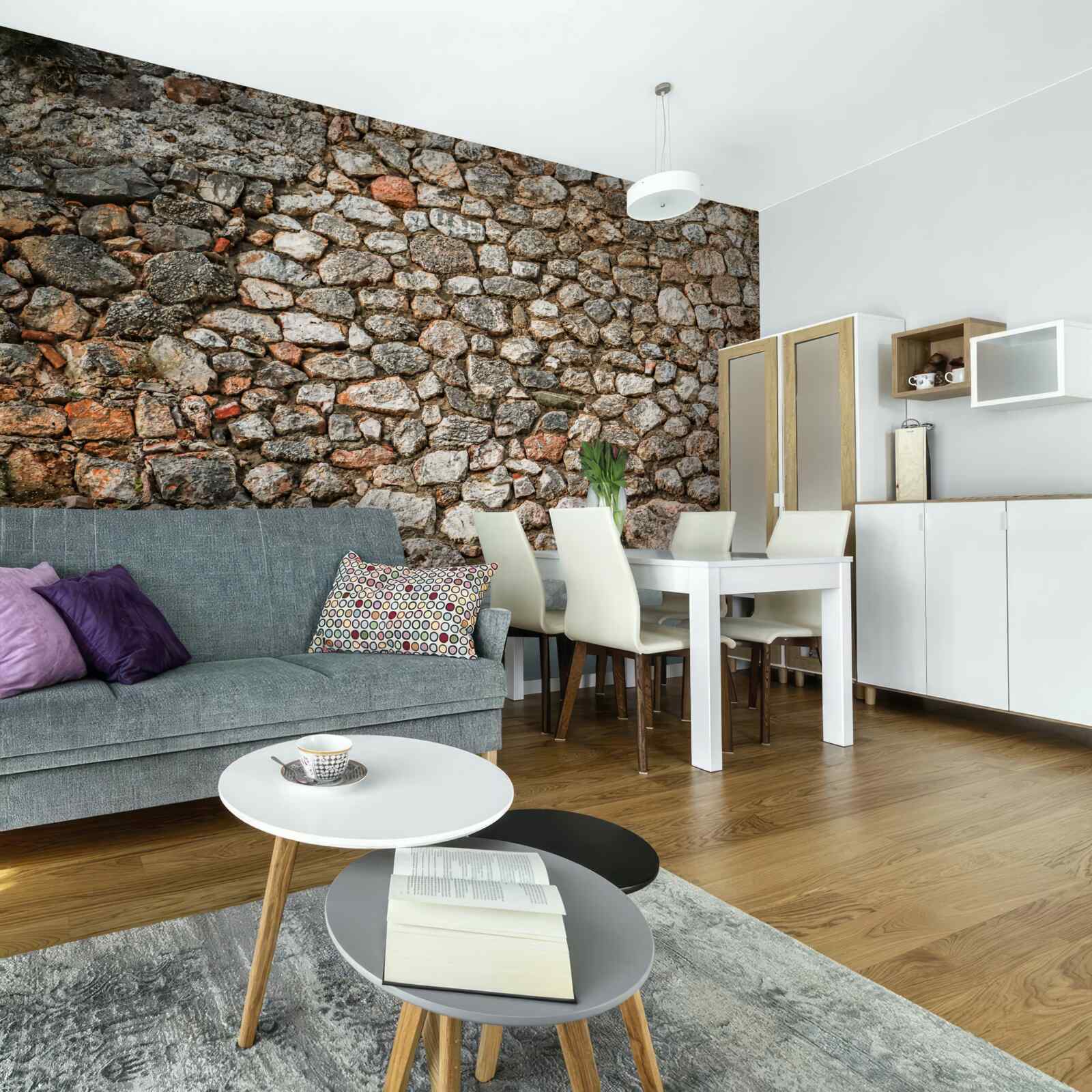 Fototapeta antyczny wielokolorowy kamienny mur