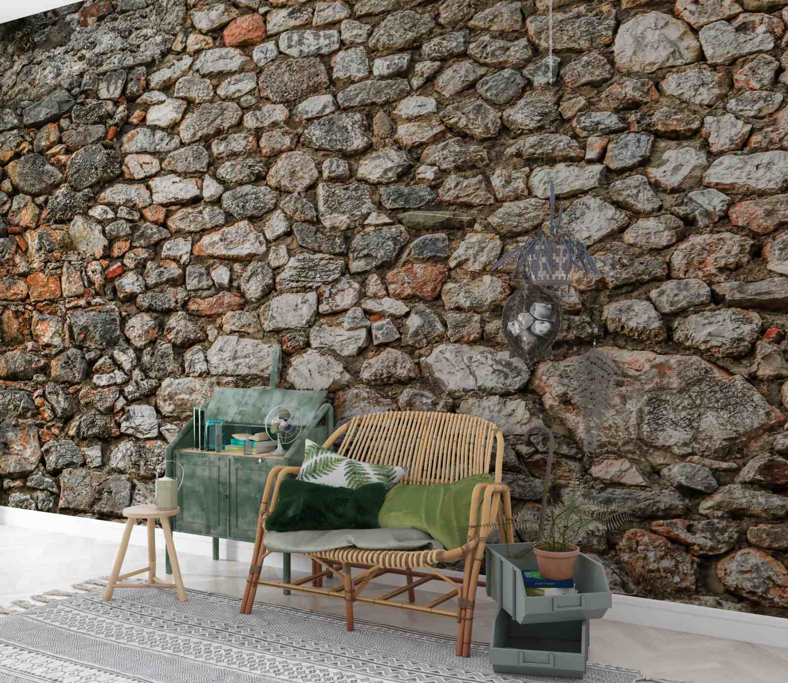 Fototapeta antyczny wielokolorowy kamienny mur