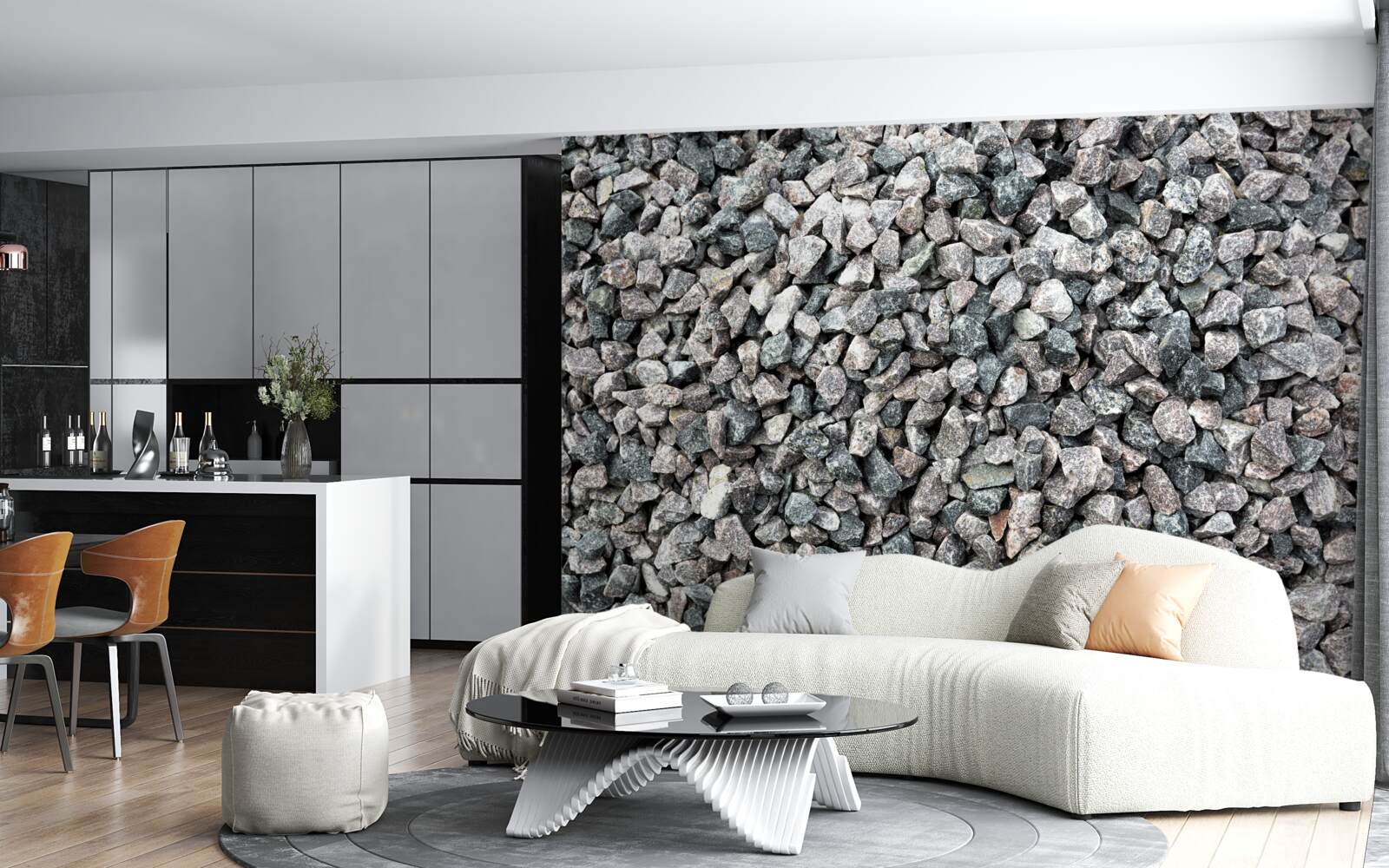 Fototapeta mnóstwo szarych kamieni