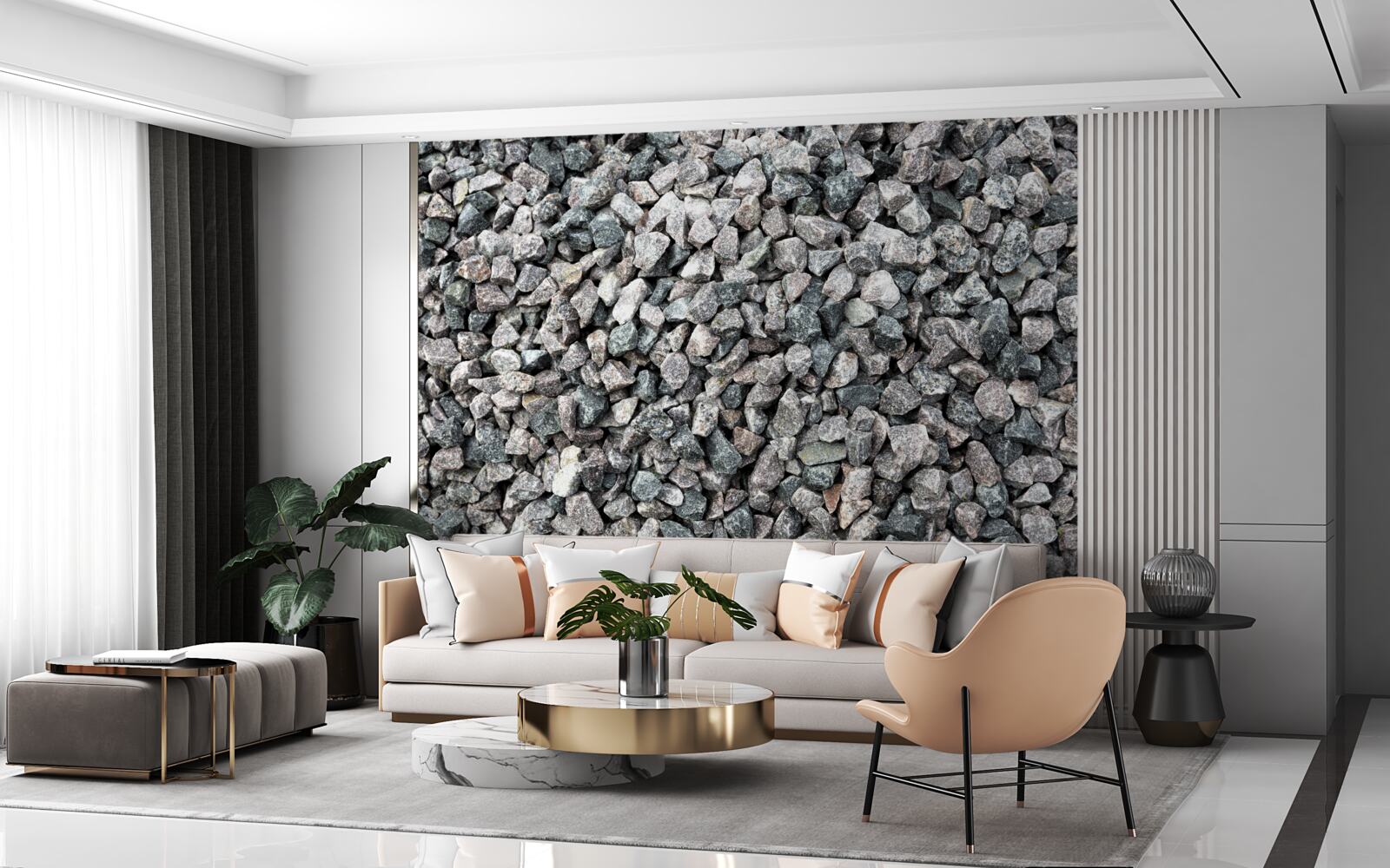 Fototapeta mnóstwo szarych kamieni