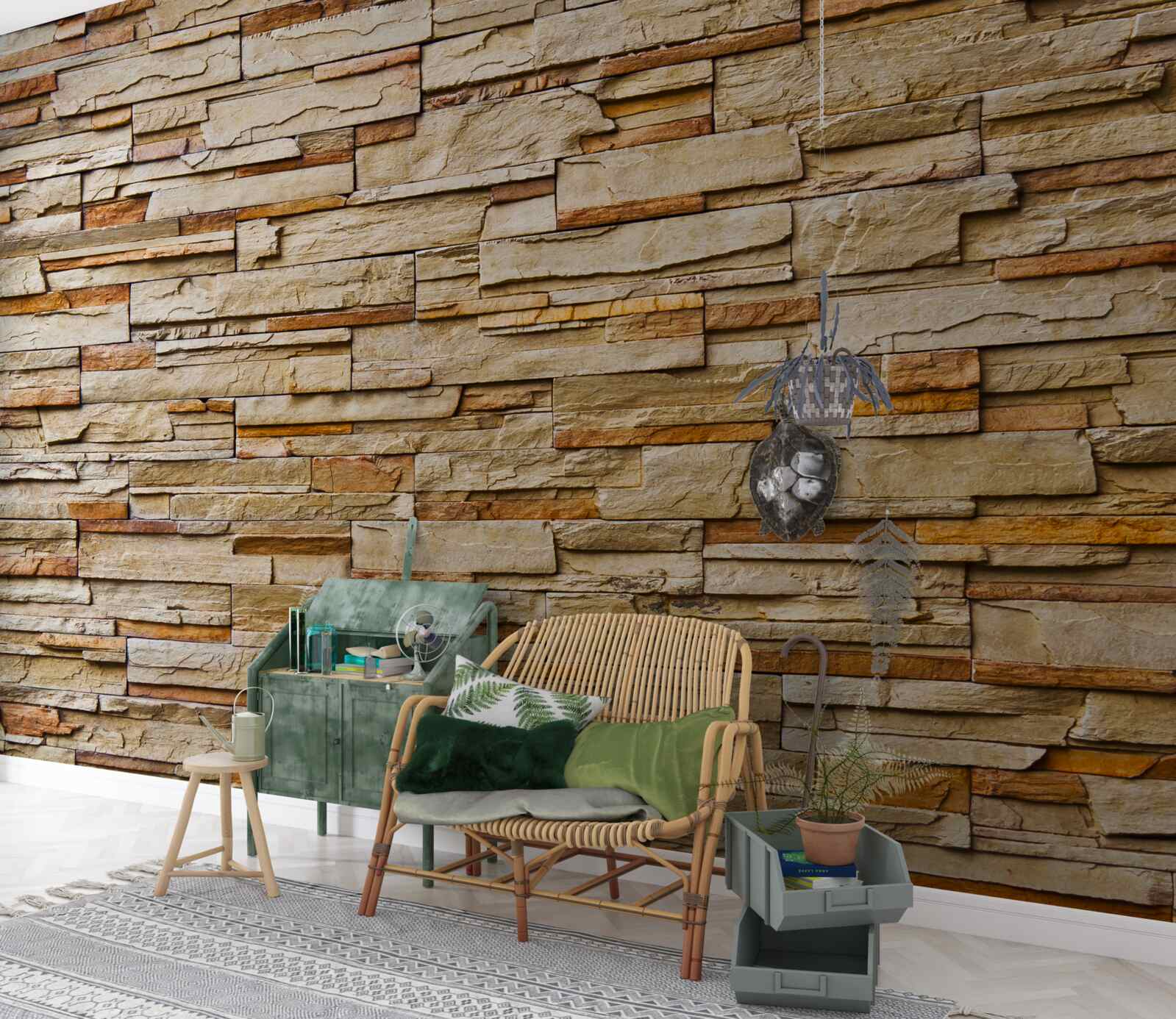 Fototapeta brązowy kamienny mur