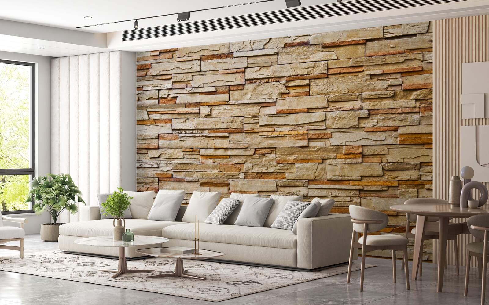 Fototapeta brązowy kamienny mur