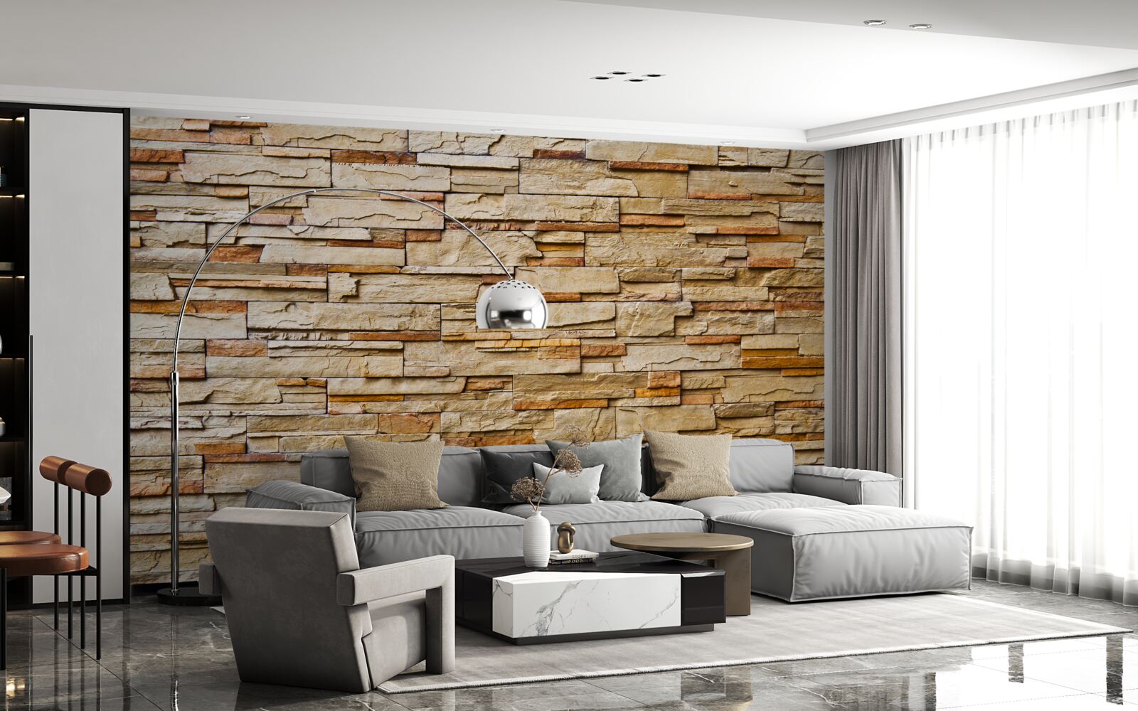 Fototapeta brązowy kamienny mur