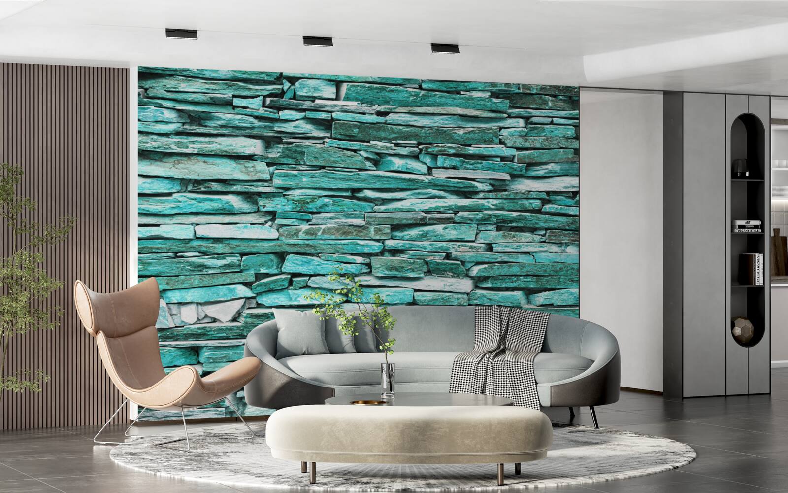 Fototapeta turkusowa kamienna bariera