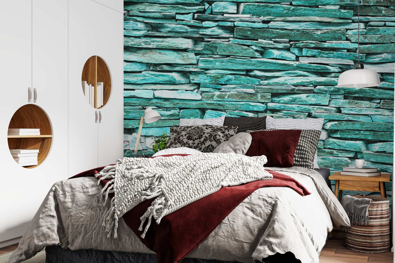 Fototapeta turkusowa kamienna bariera