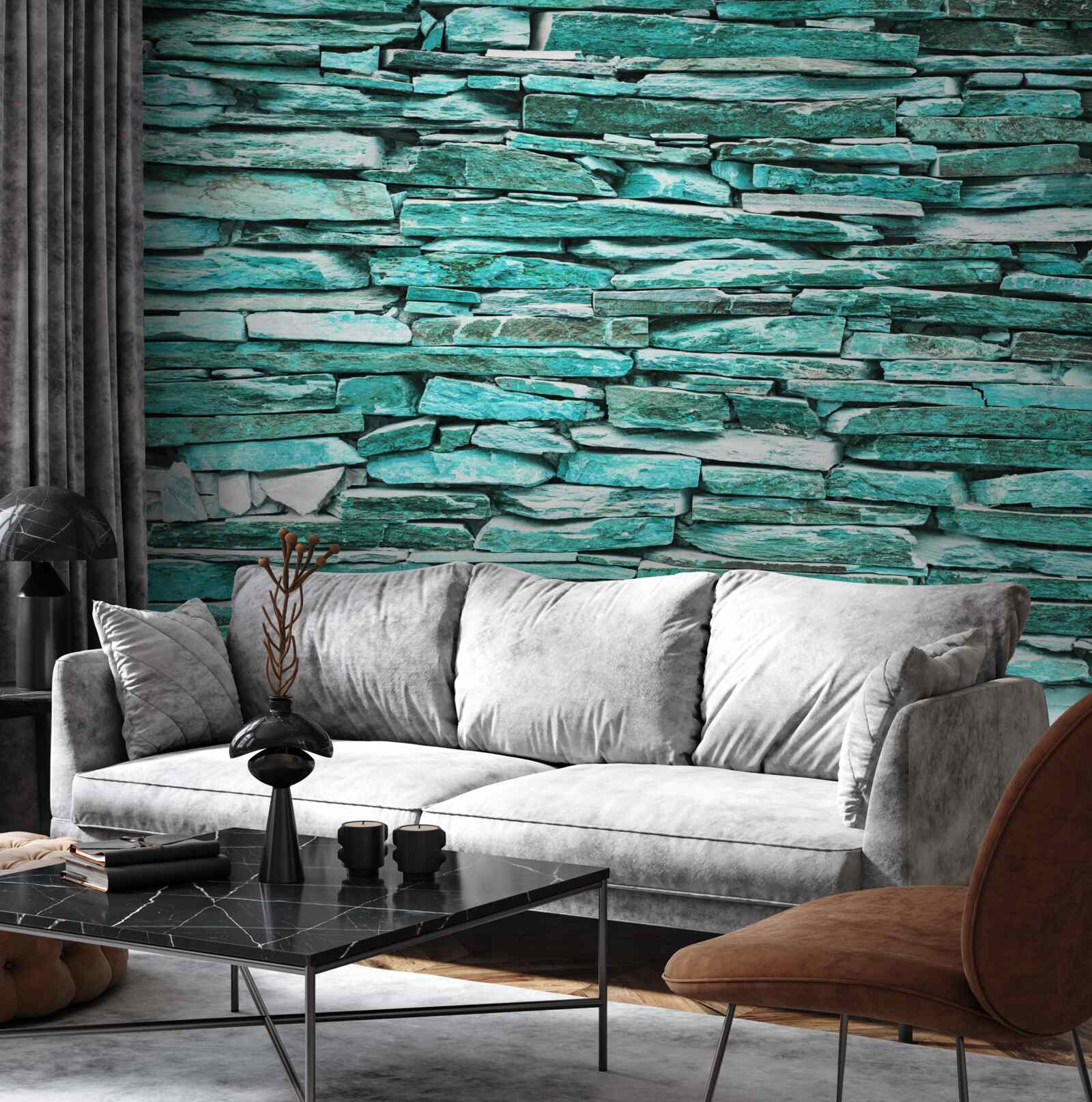 Fototapeta turkusowa kamienna bariera