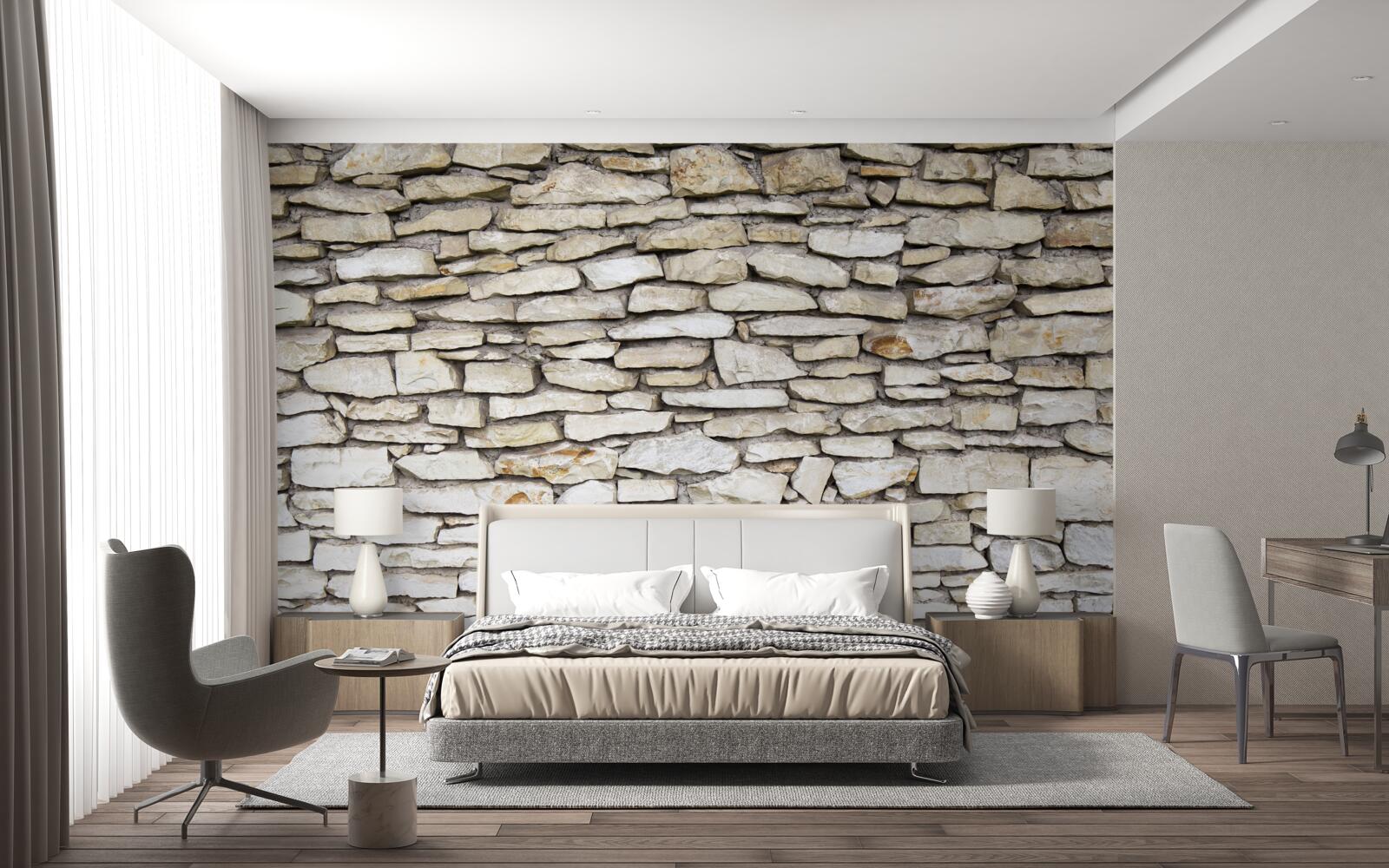 Fototapeta Ściana wykonana ze starego kamienia teksturowanego