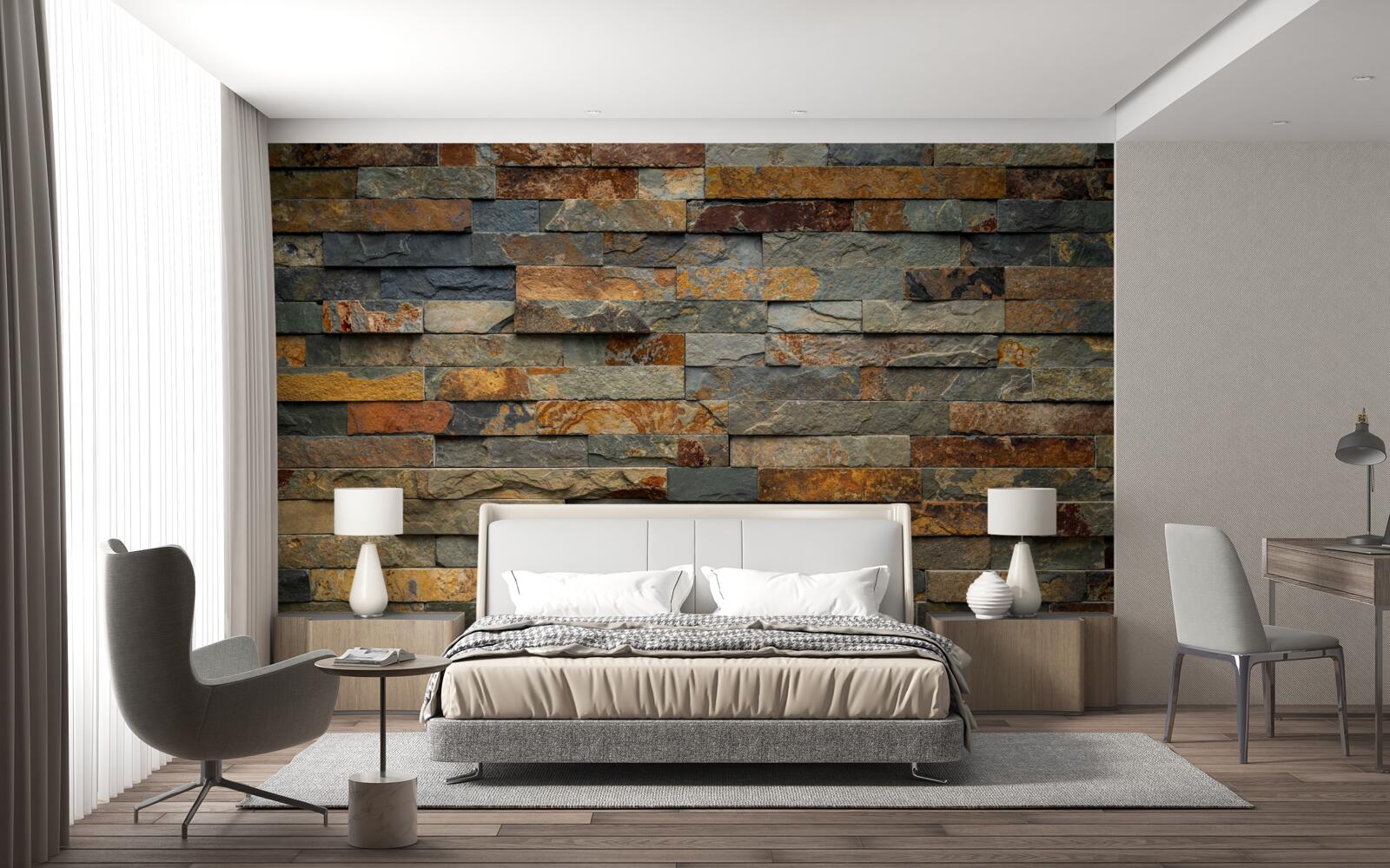 Fototapeta multi-czerwona ściana wykonana z kamienia