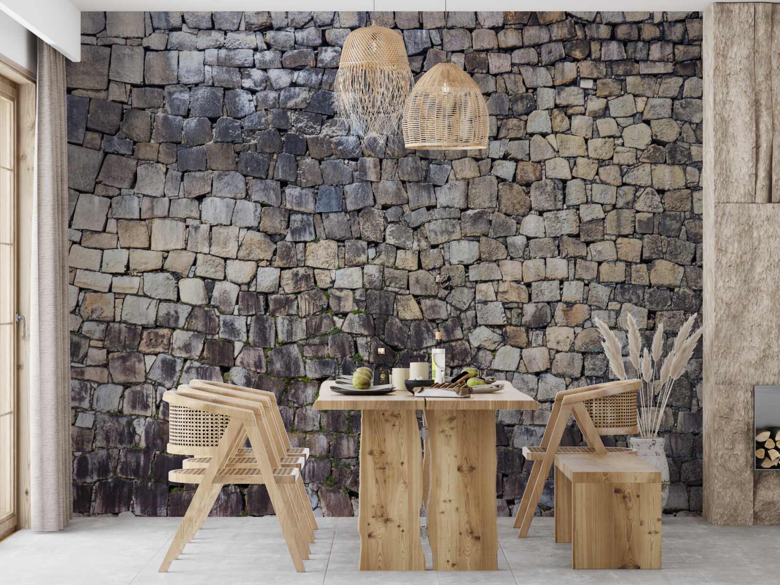 Fototapeta Średniowieczny mur wykonany ze starego kamienia