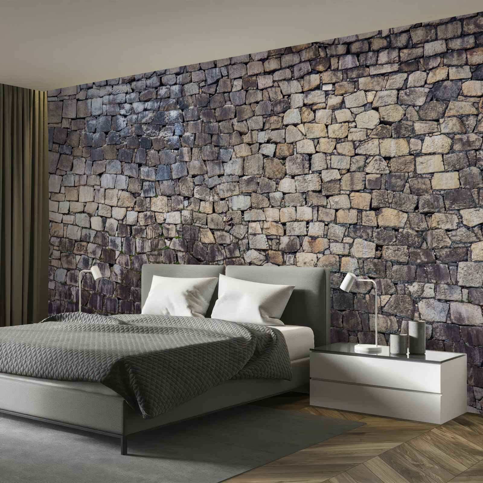 Fototapeta Średniowieczny mur wykonany ze starego kamienia