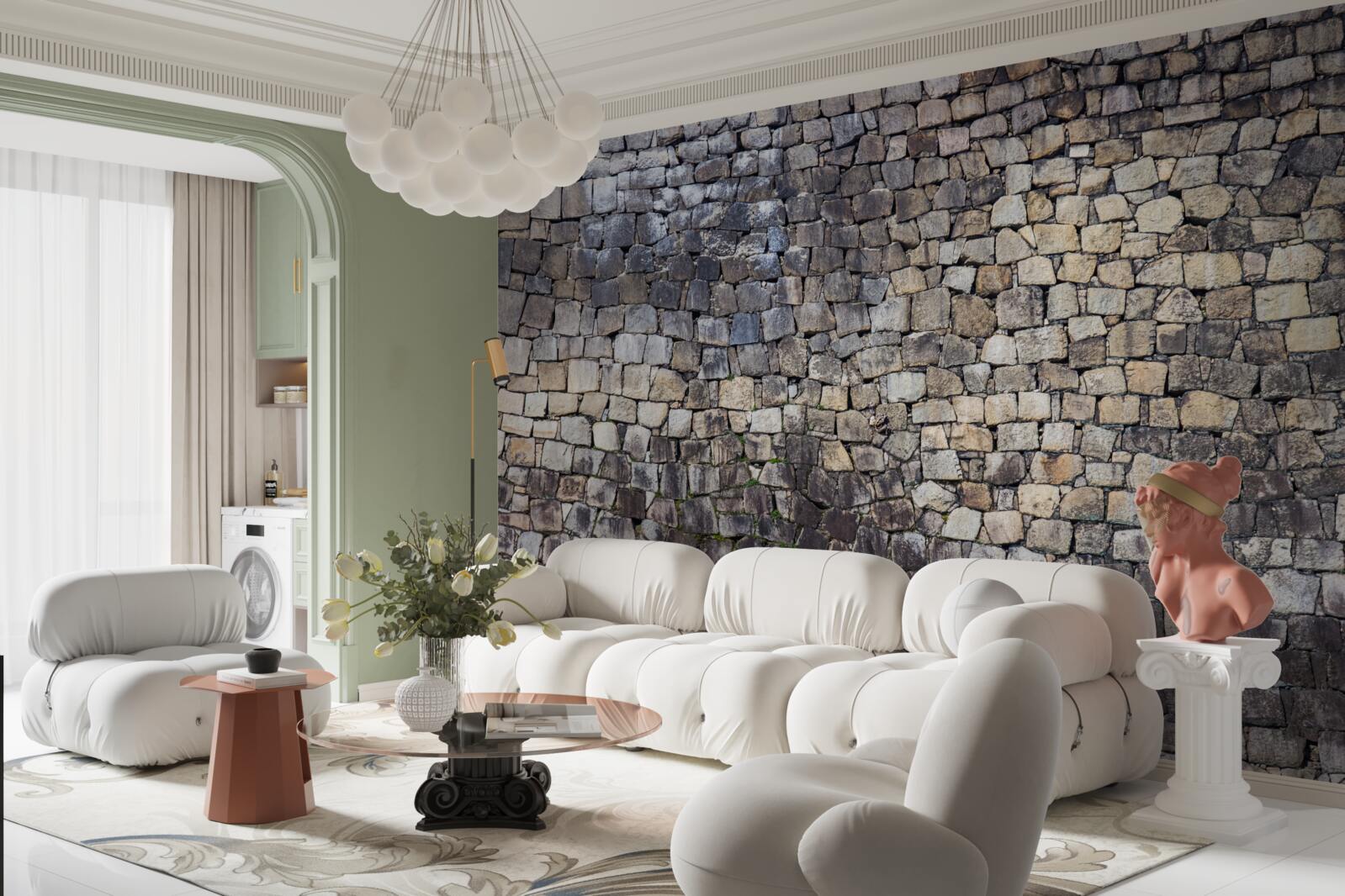 Fototapeta Średniowieczny mur wykonany ze starego kamienia