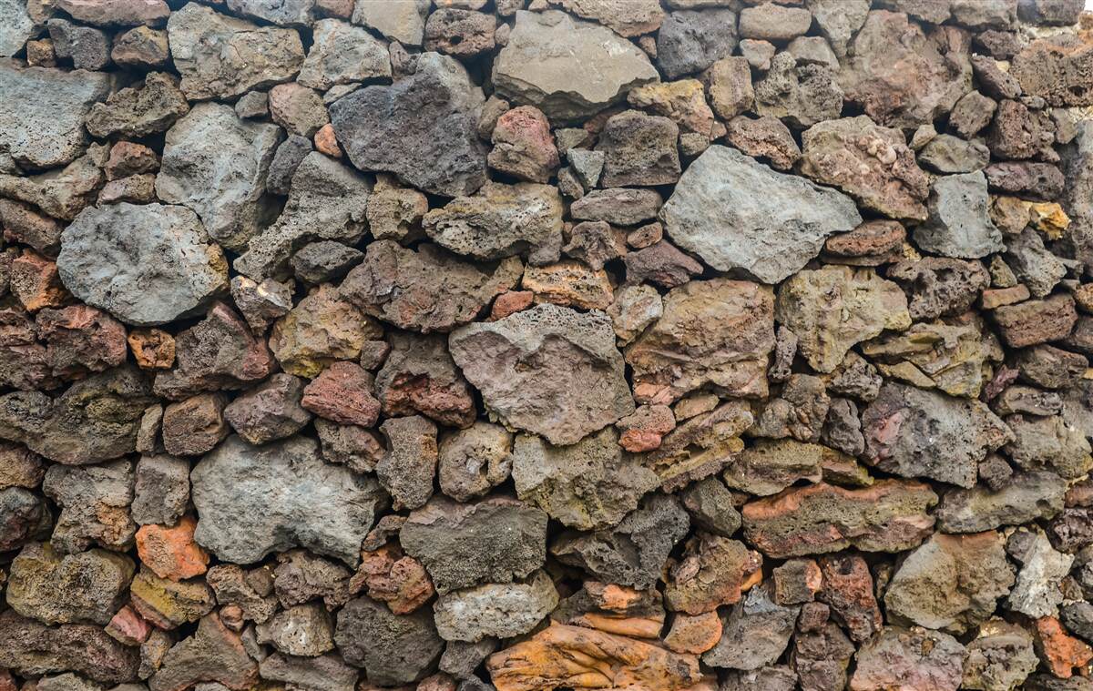 Fototapeta Ściana z kamienia wulkanicznego