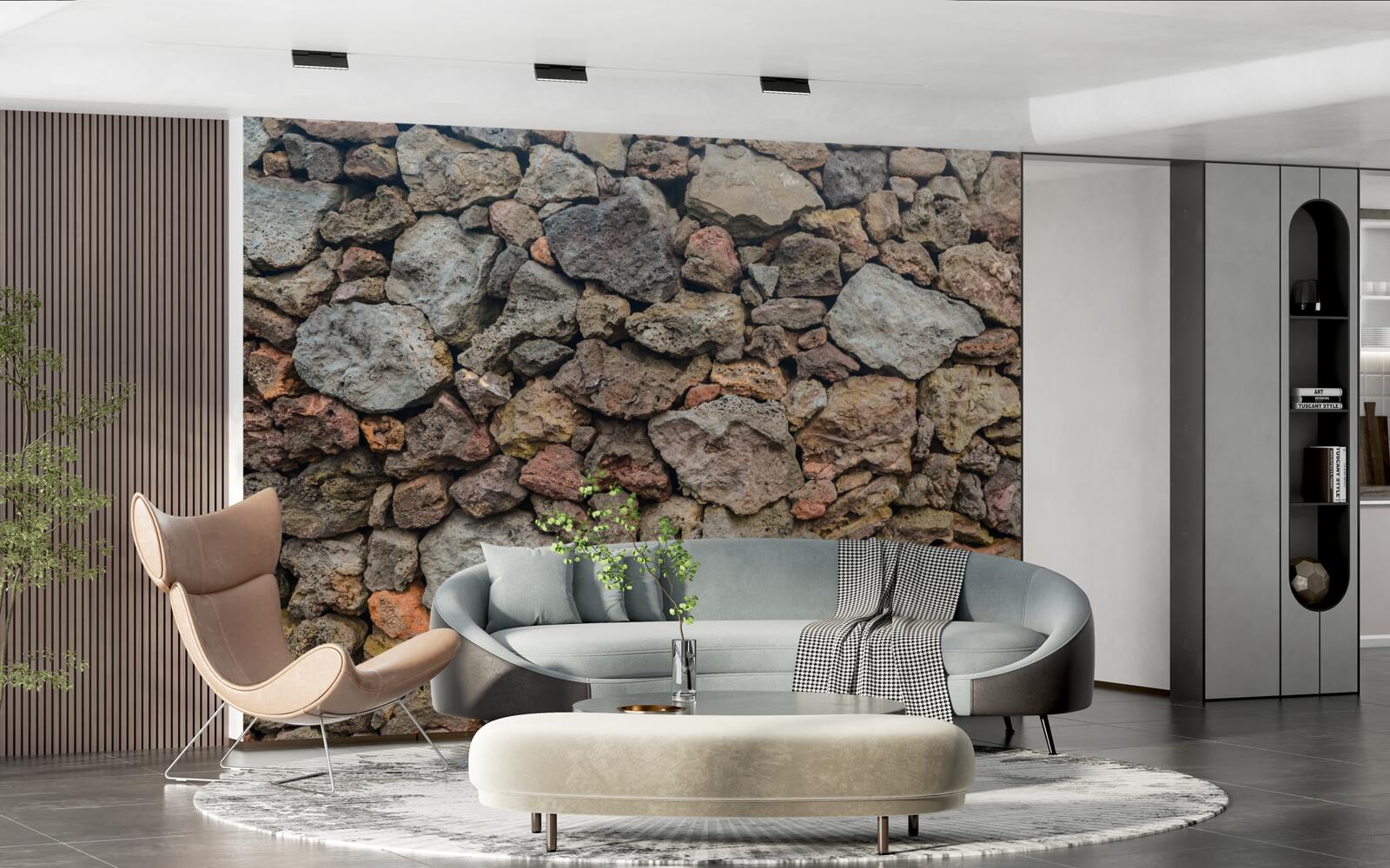 Fototapeta Ściana z kamienia wulkanicznego