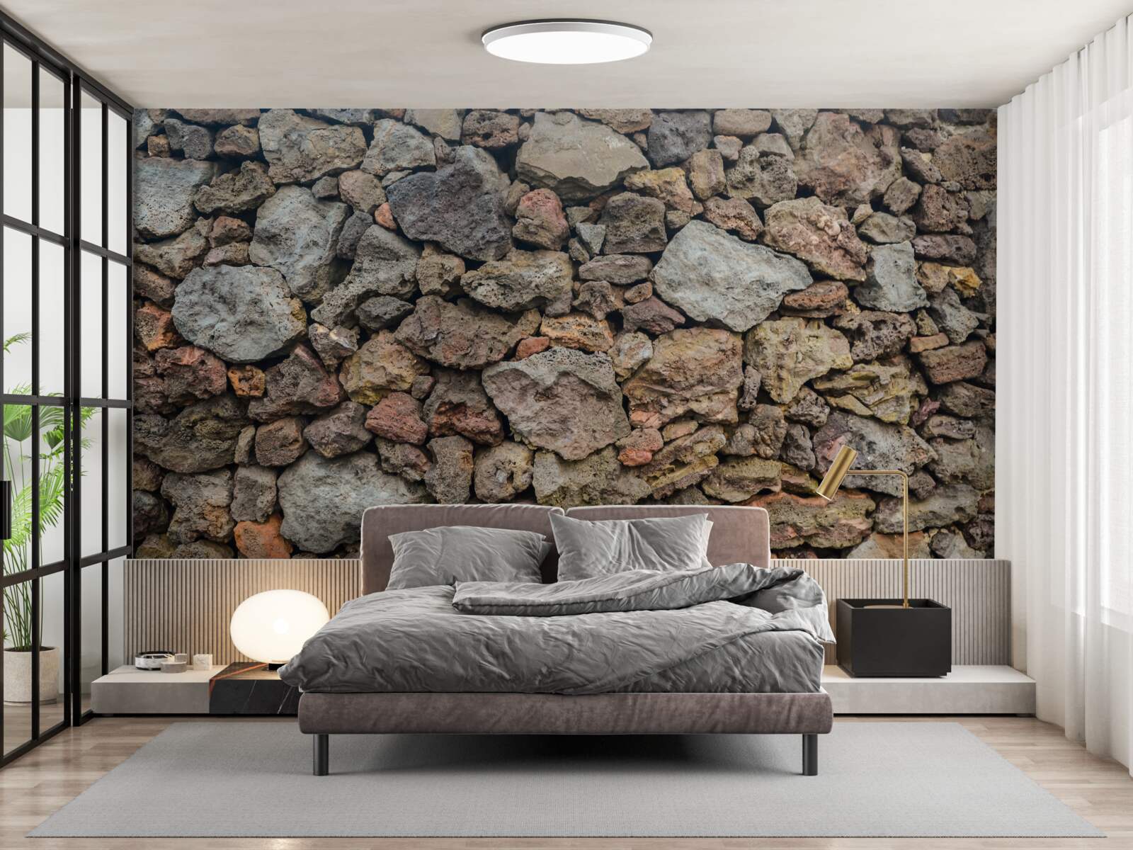 Fototapeta Ściana z kamienia wulkanicznego