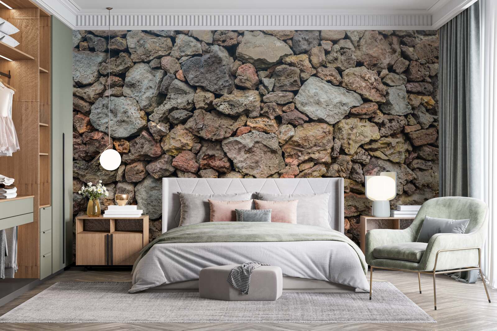 Fototapeta Ściana z kamienia wulkanicznego