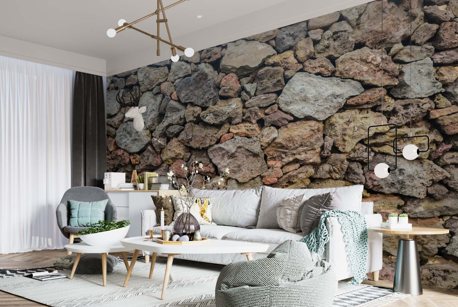 Fototapeta Ściana z kamienia wulkanicznego