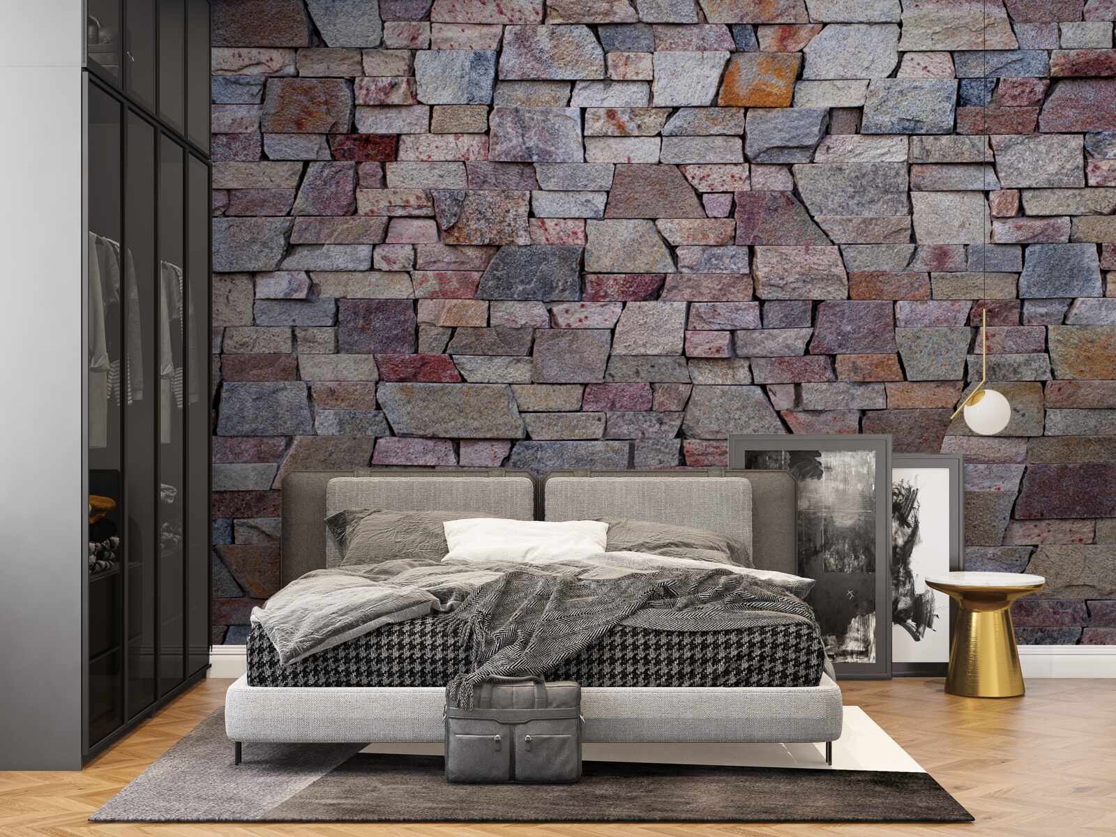 Fototapeta wiejska konstrukcja kamiennego muru