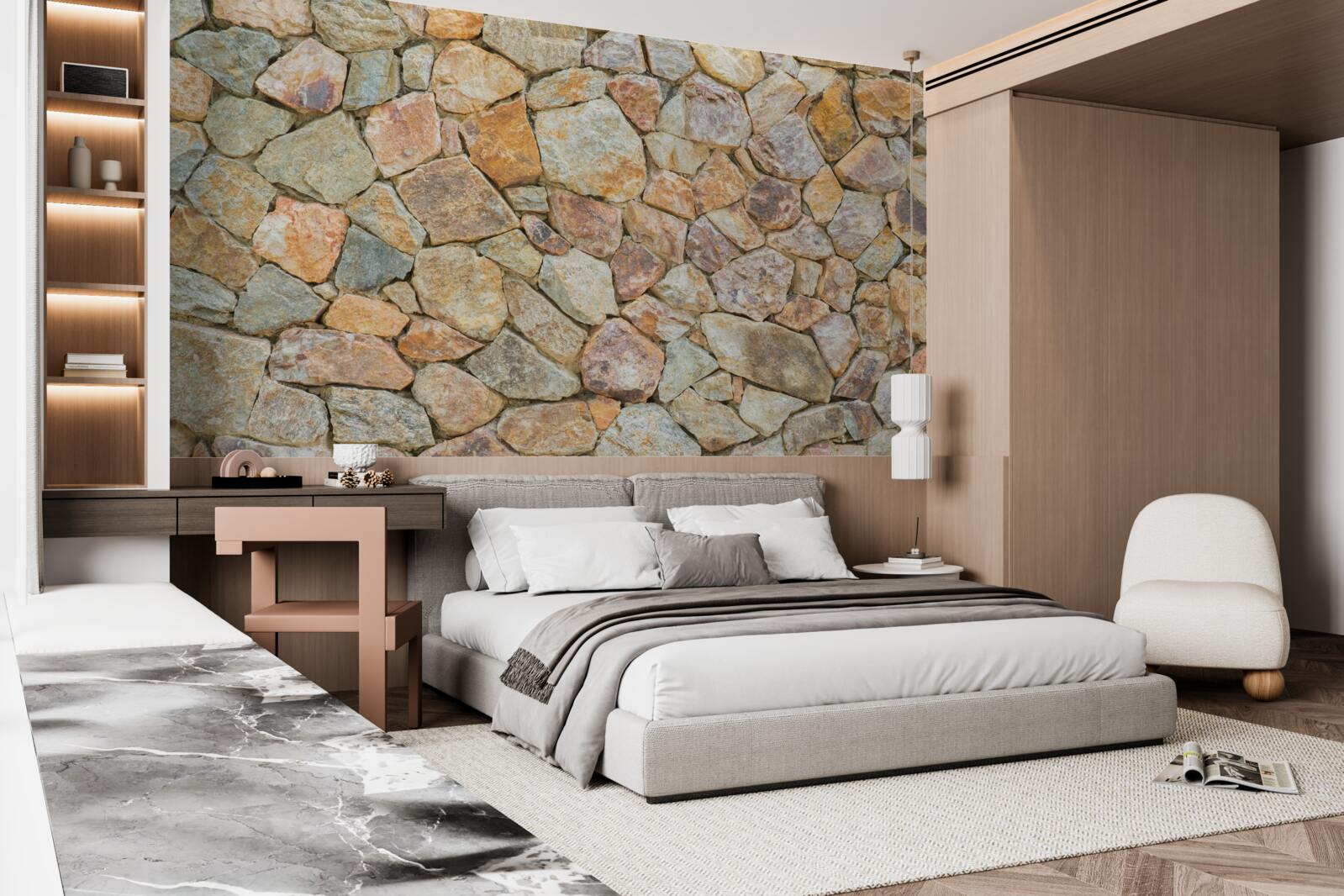 Fototapeta brązowe kamienie o różnych odcieniach