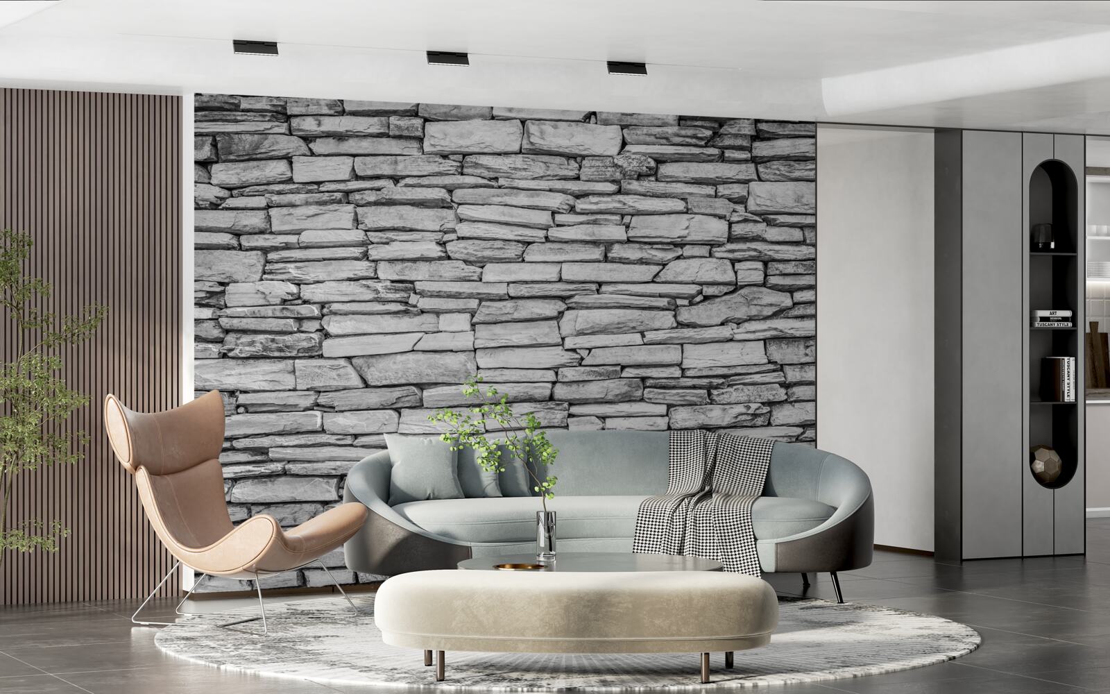 Fototapeta struktura ściany z szarego kamienia