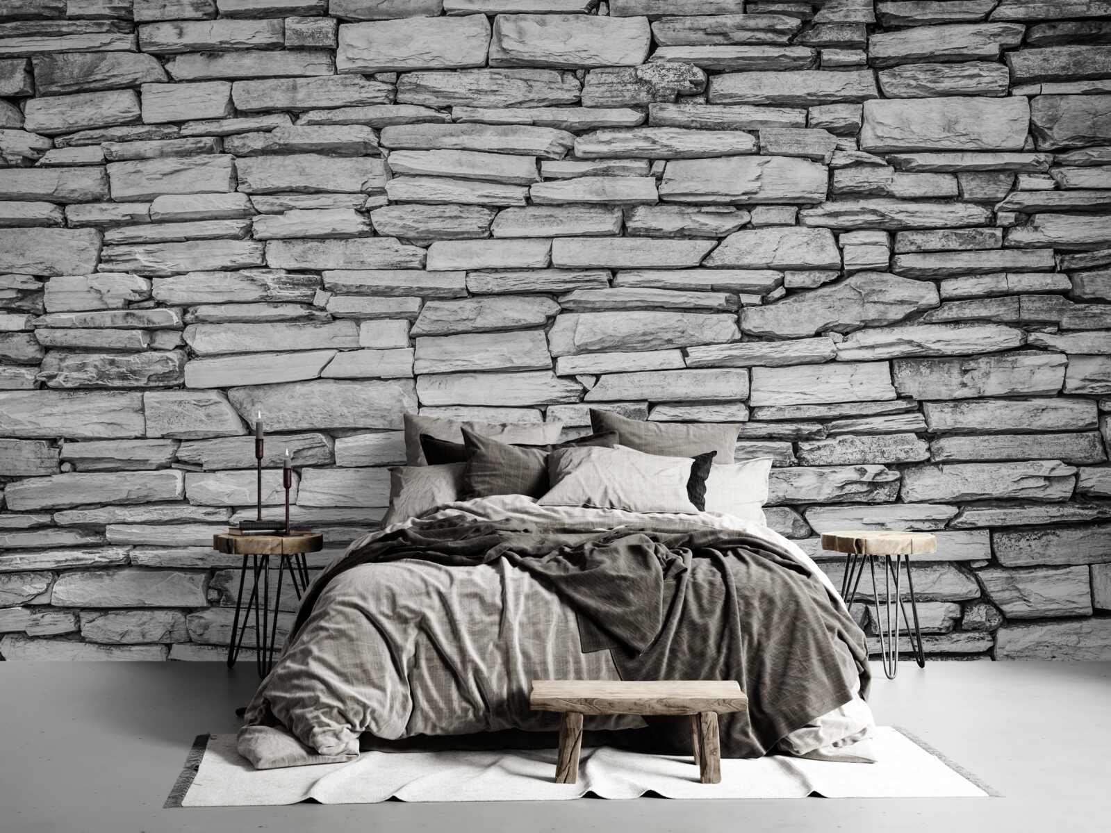 Fototapeta struktura ściany z szarego kamienia