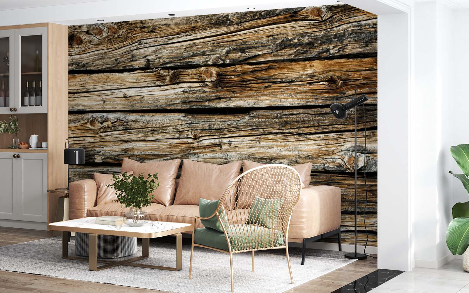 Fototapeta autentyczna drewniana deska w stylu retro