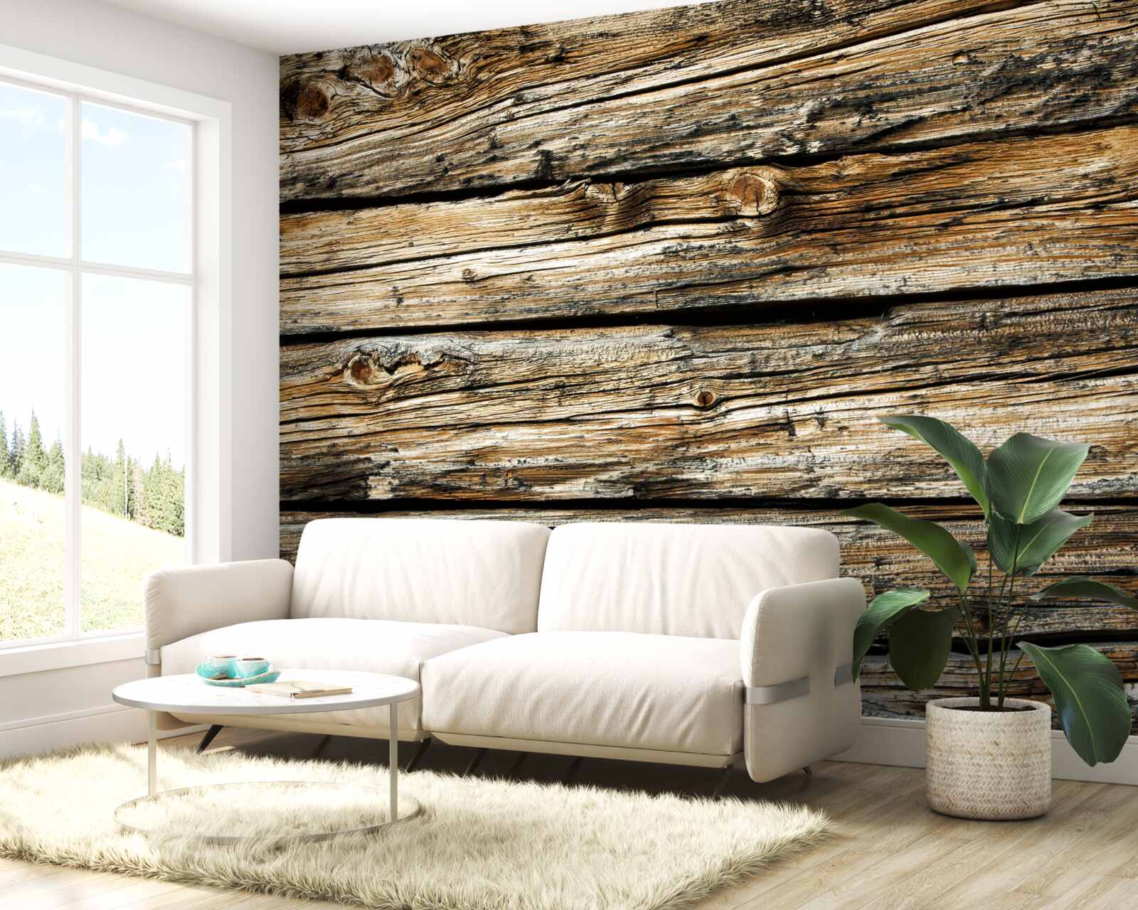 Fototapeta autentyczna drewniana deska w stylu retro