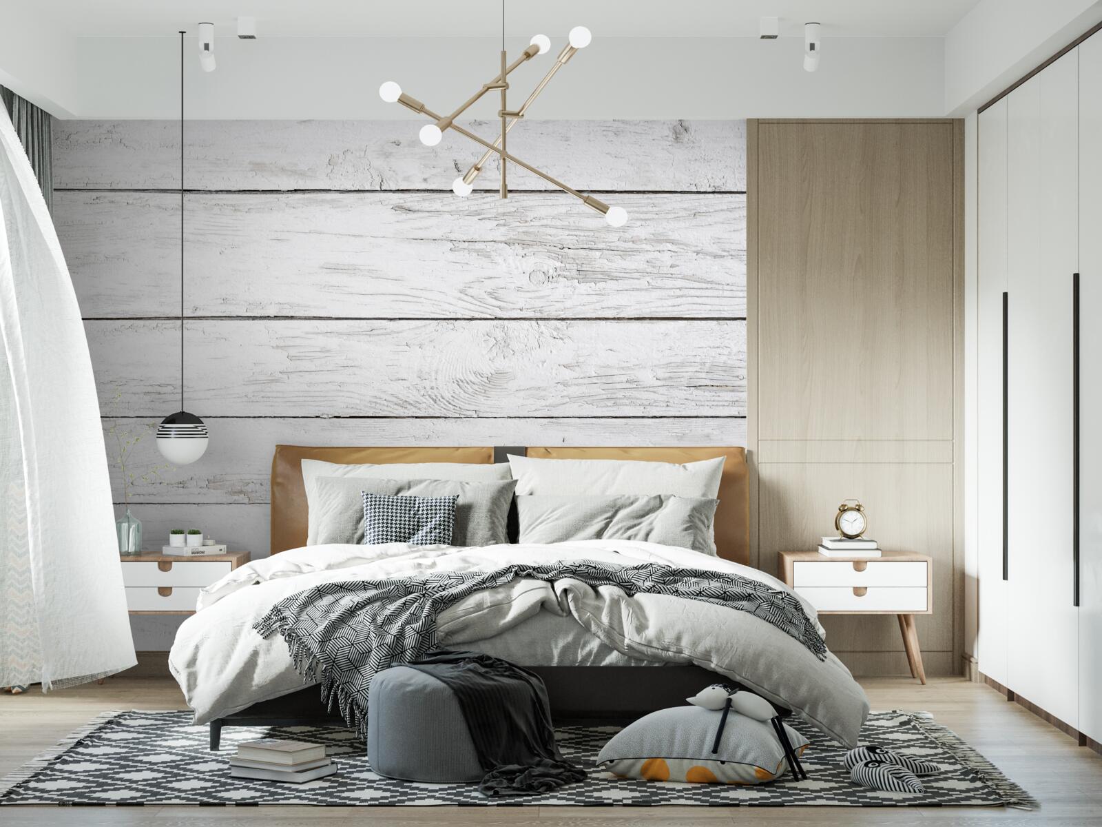 Fototapeta drewniana deska parkietowa w jasnoszarym odcieniu